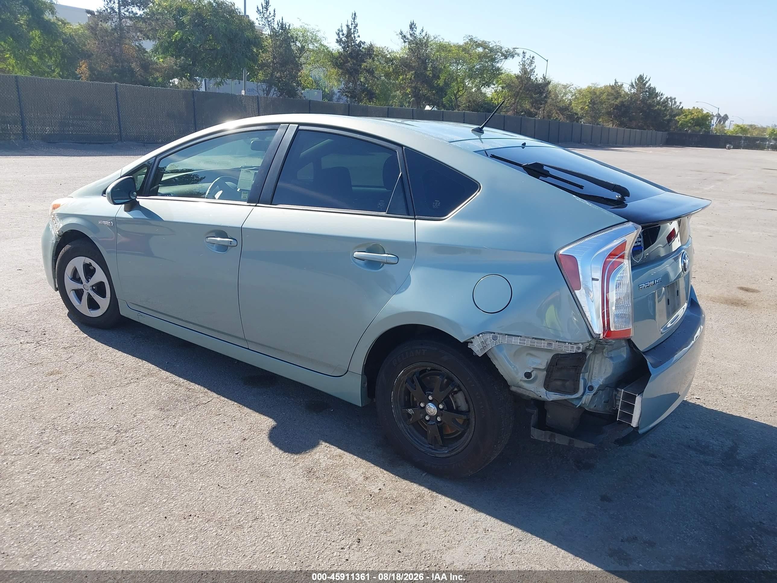 2015 Toyota Prius Two Turquoise vin: JTDKN3DU6F1995704