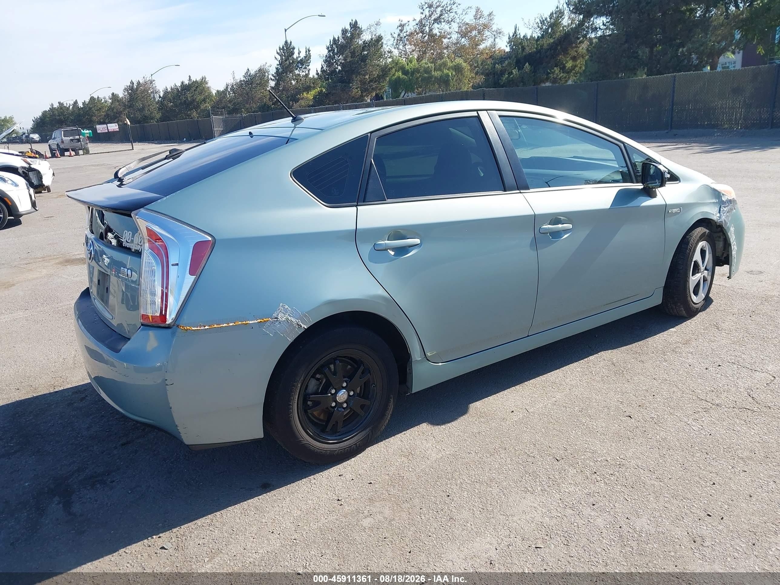 2015 Toyota Prius Two Turquoise vin: JTDKN3DU6F1995704