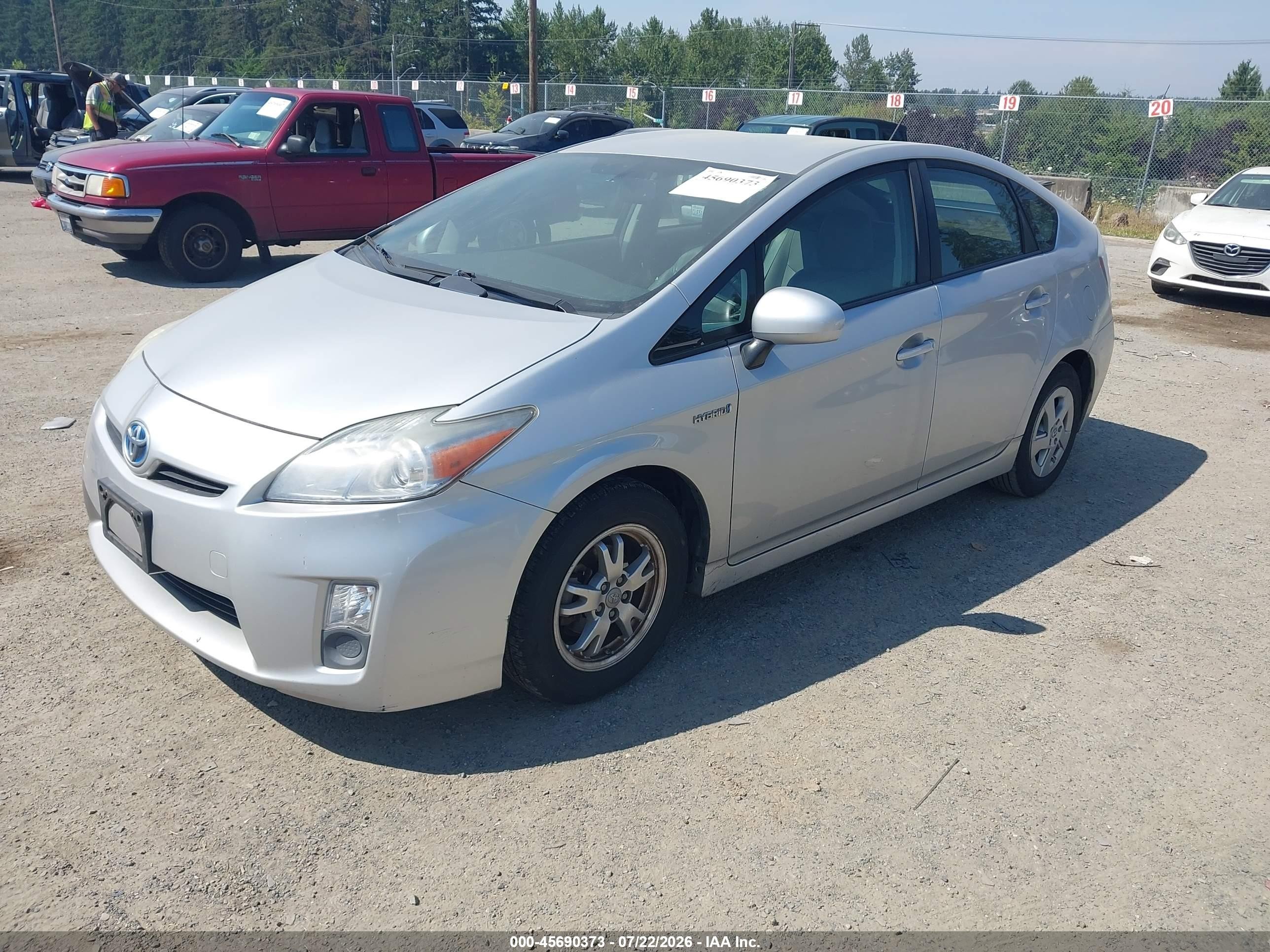 2010 Toyota Prius Iv Silver vin: JTDKN3DU7A0007635