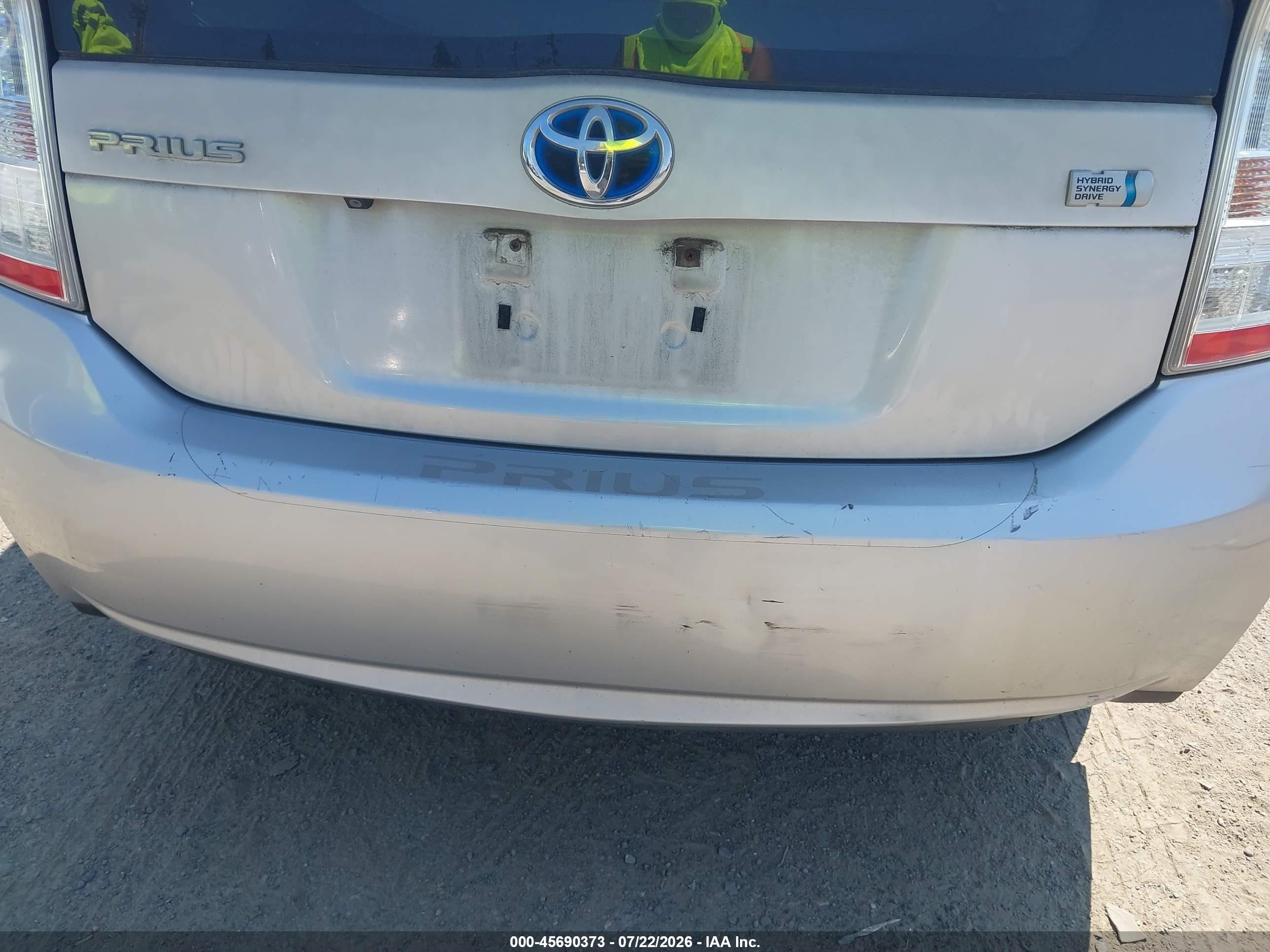 2010 Toyota Prius Iv Silver vin: JTDKN3DU7A0007635