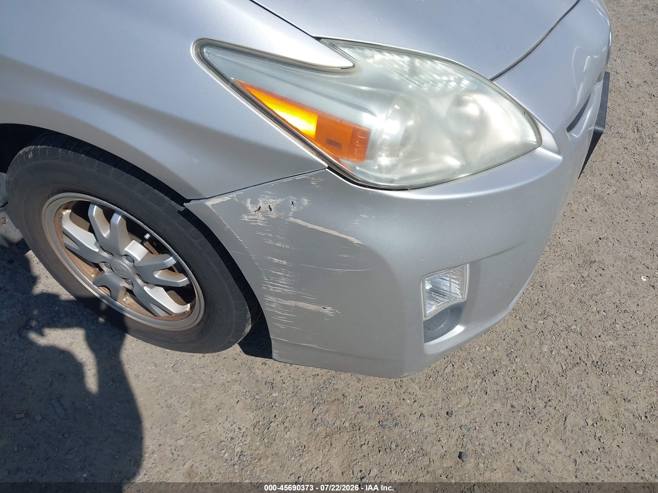 2010 Toyota Prius Iv Silver vin: JTDKN3DU7A0007635