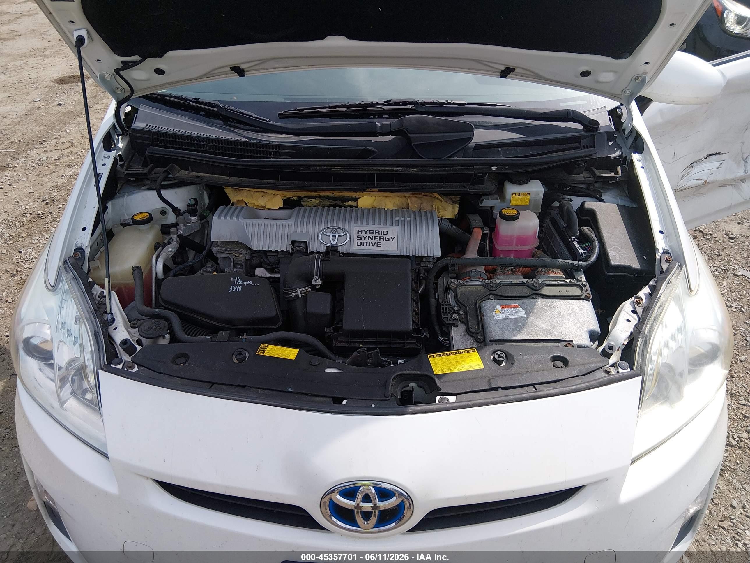 2010 Toyota Prius Iv Белый vin: JTDKN3DU7A0042689