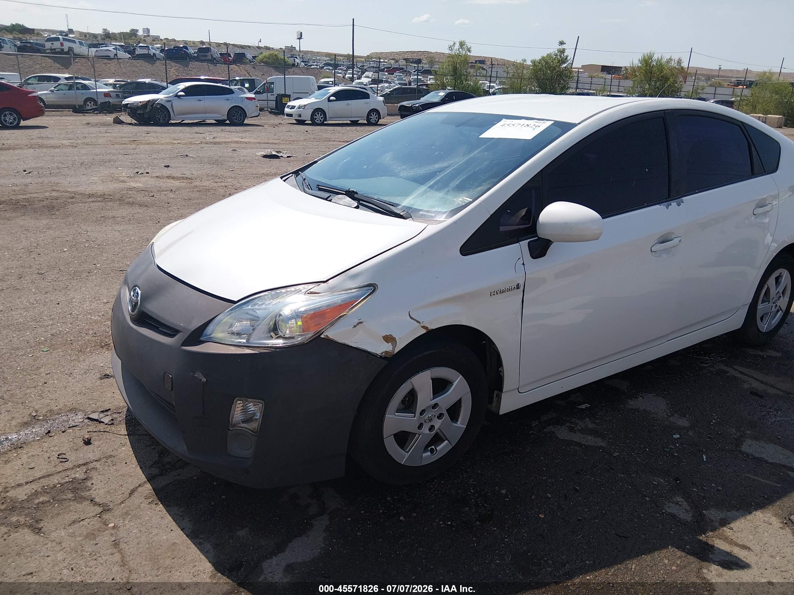 2010 Toyota Prius Ii White vin: JTDKN3DU7A0045981