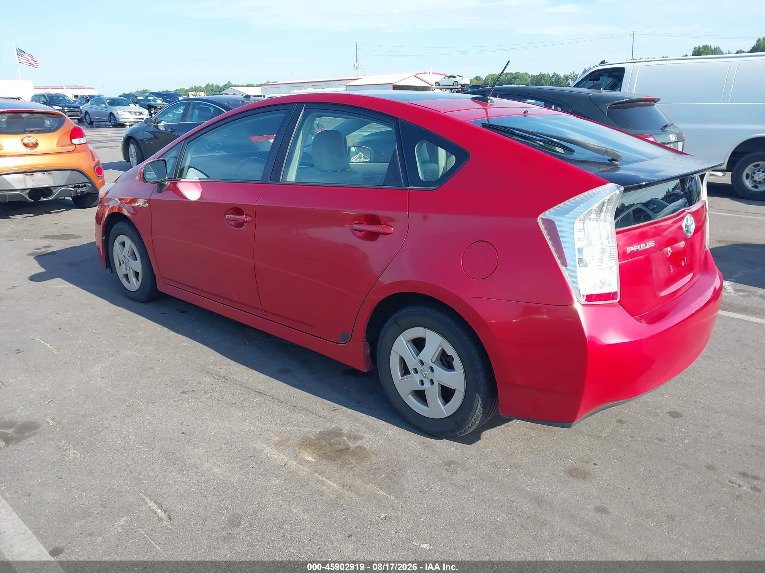 2010 Toyota Prius Iv Red vin: JTDKN3DU7A0109775