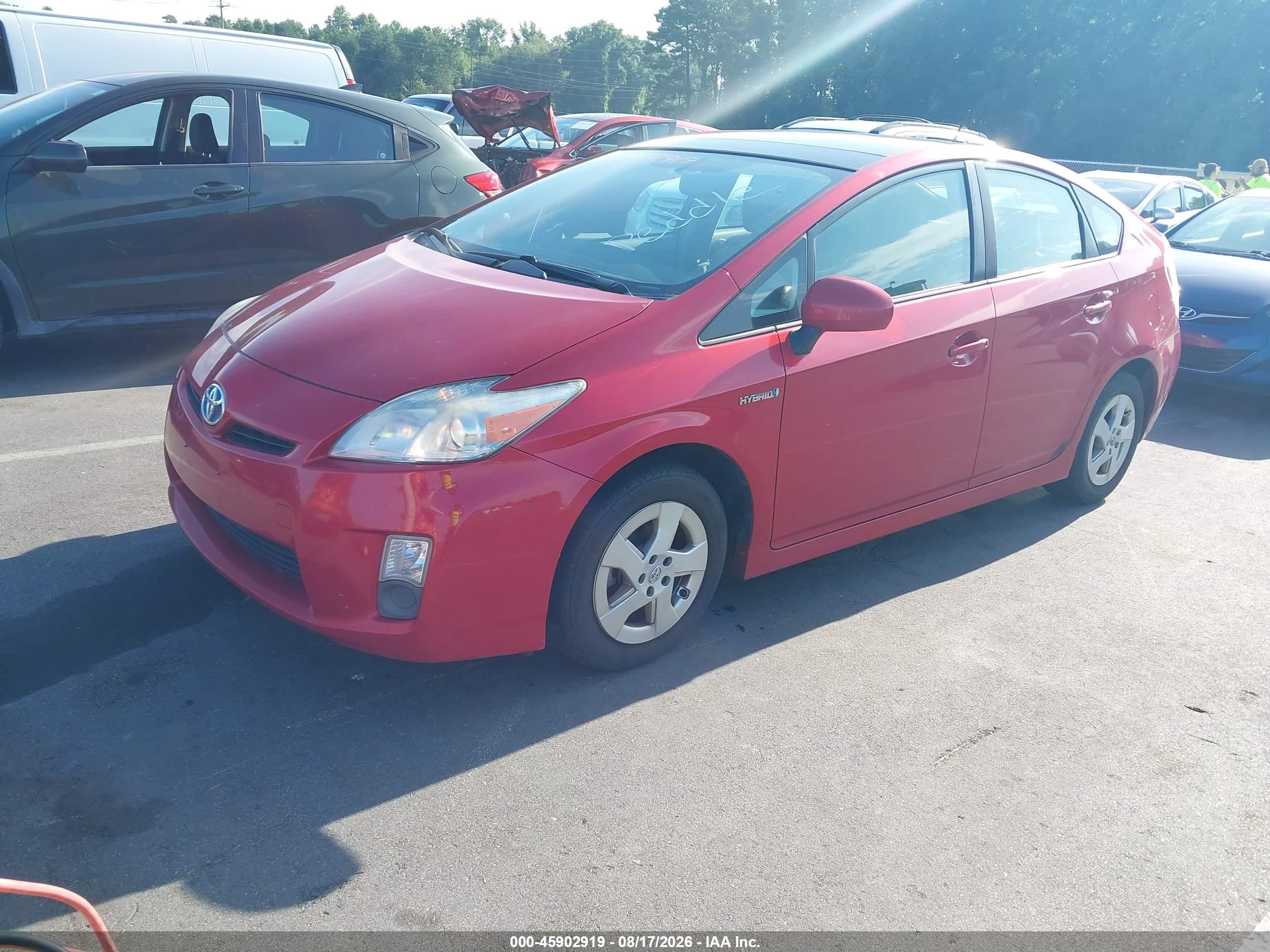 2010 Toyota Prius Iv Red vin: JTDKN3DU7A0109775