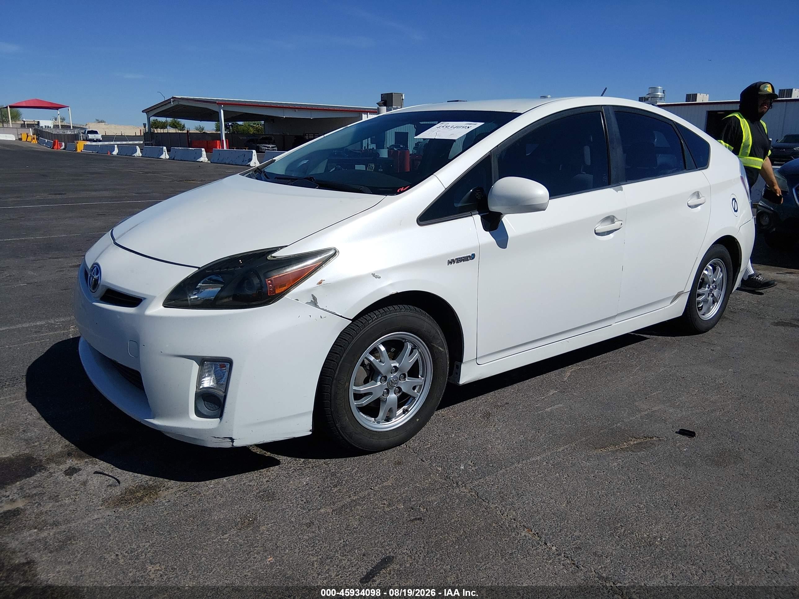 2010 Toyota Prius Ii White vin: JTDKN3DU7A0127306