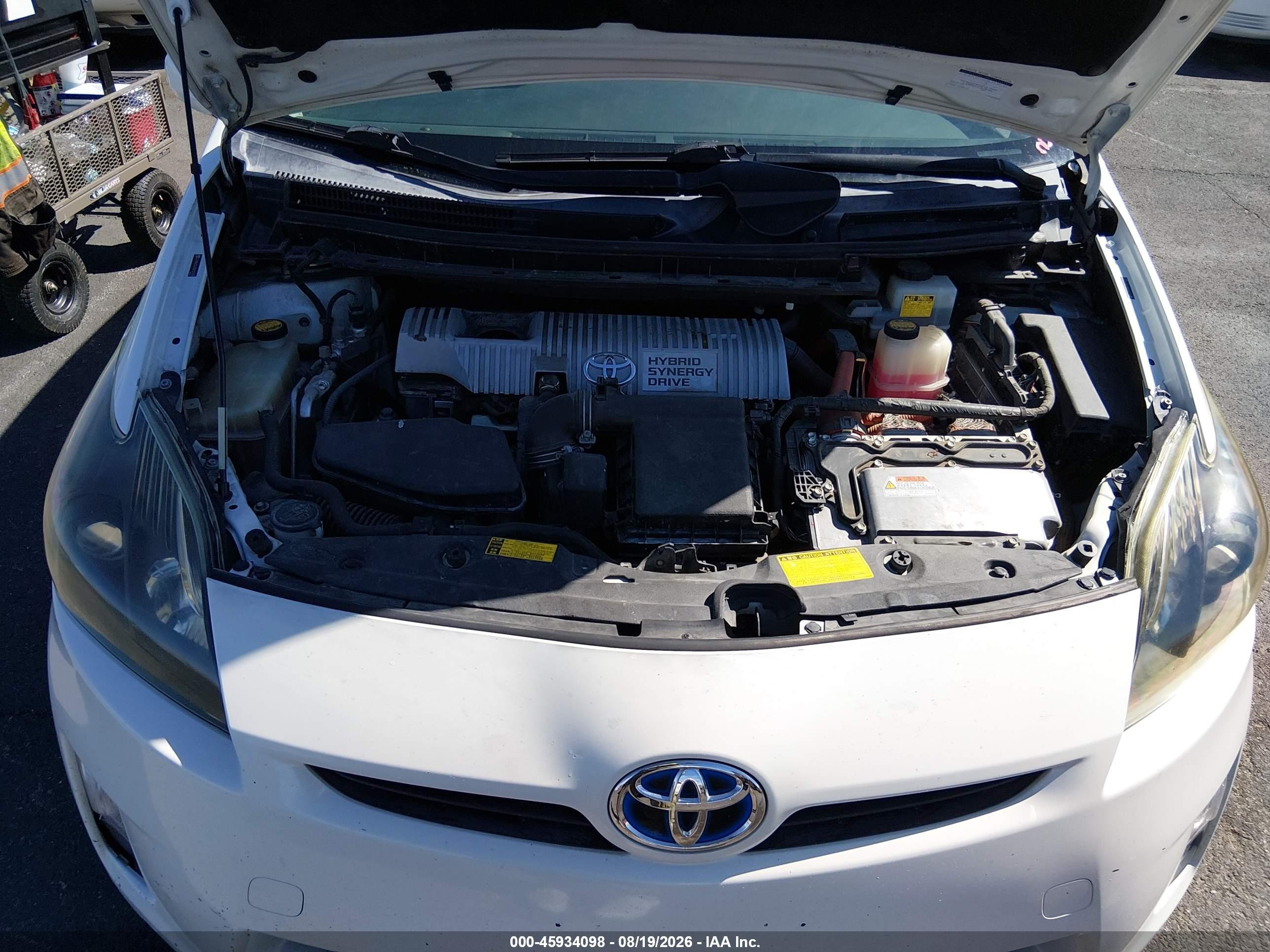 2010 Toyota Prius Ii White vin: JTDKN3DU7A0127306