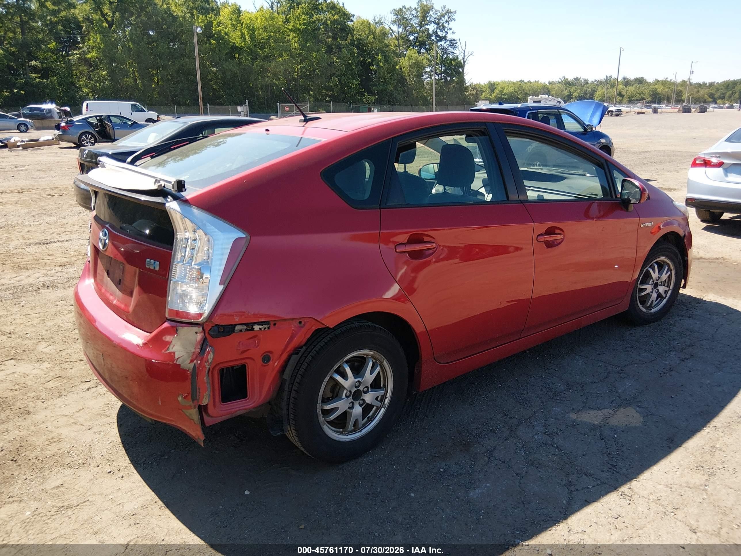 2010 Toyota Prius Iii Red vin: JTDKN3DU7A0164128