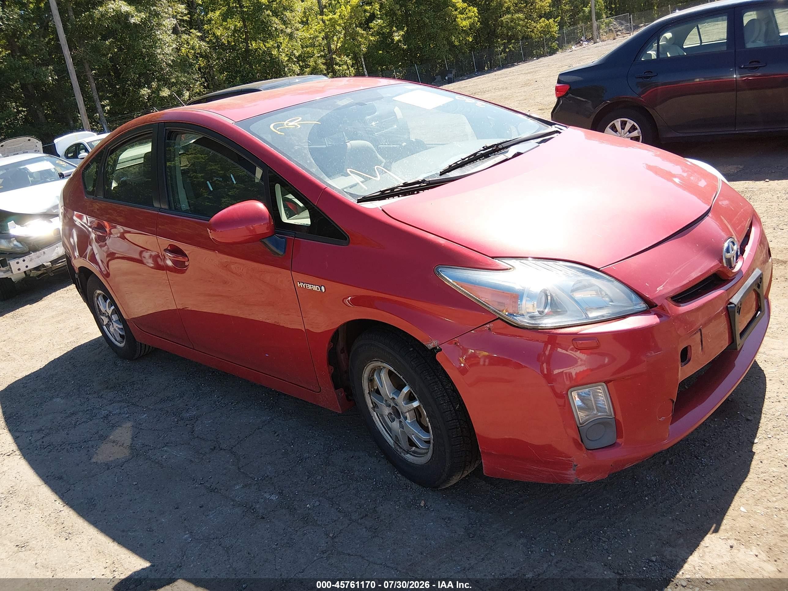 2010 Toyota Prius Iii Red vin: JTDKN3DU7A0164128