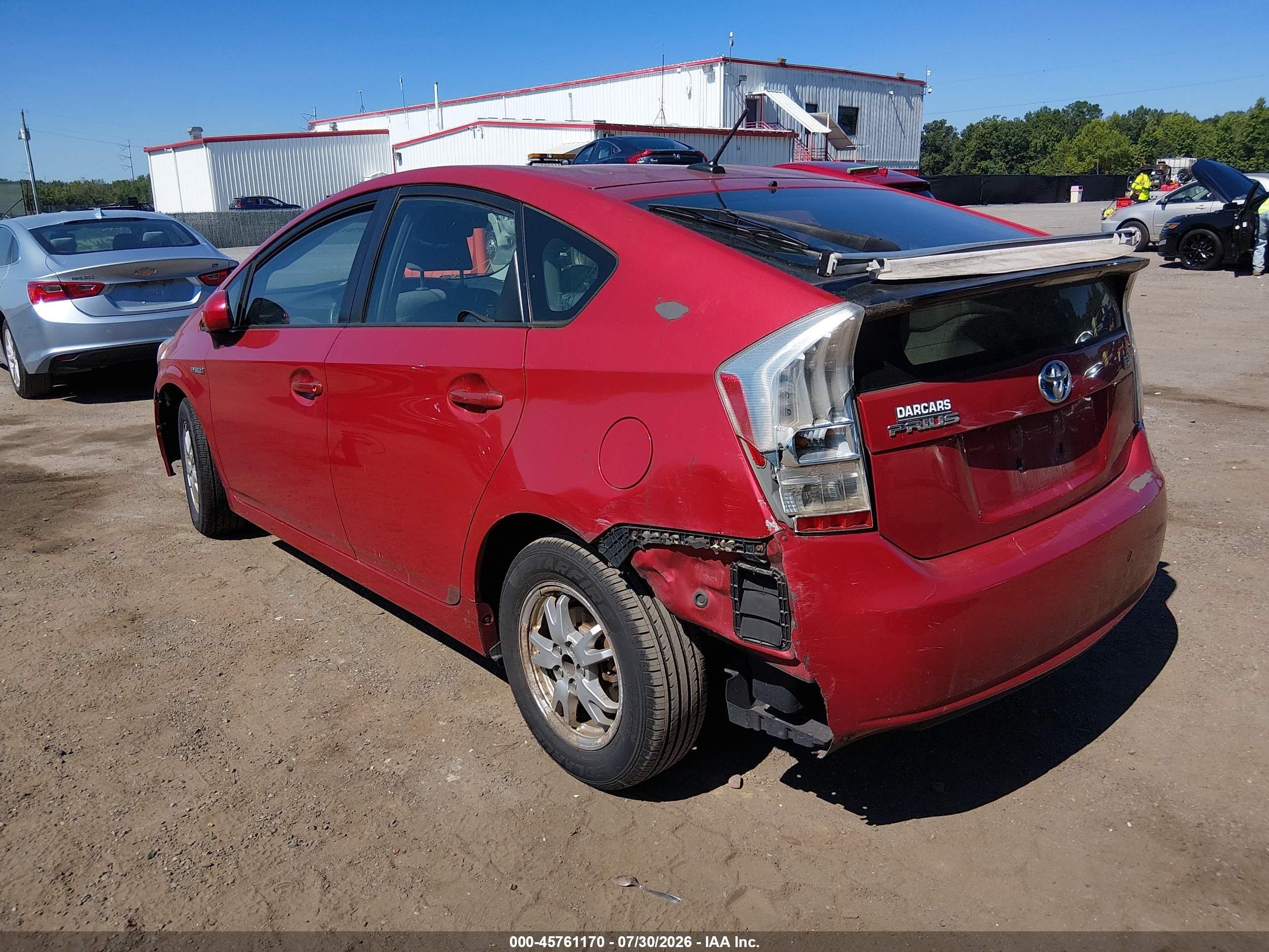 2010 Toyota Prius Iii Red vin: JTDKN3DU7A0164128