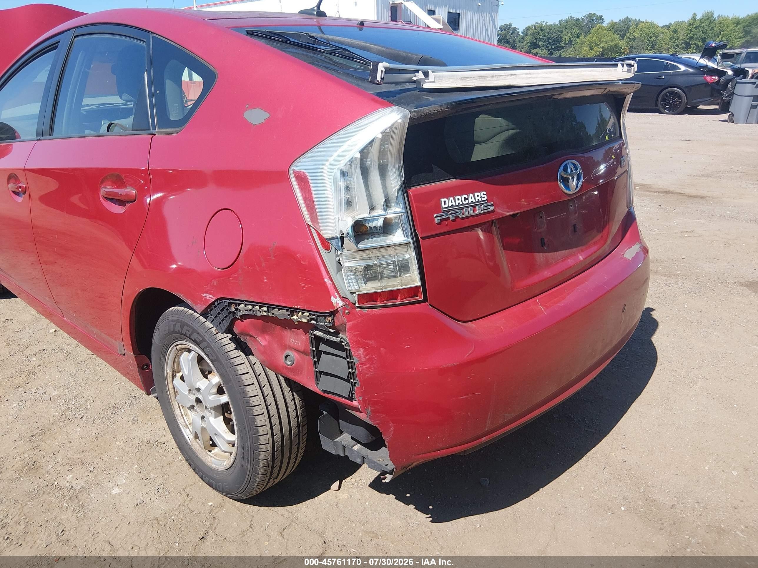 2010 Toyota Prius Iii Red vin: JTDKN3DU7A0164128