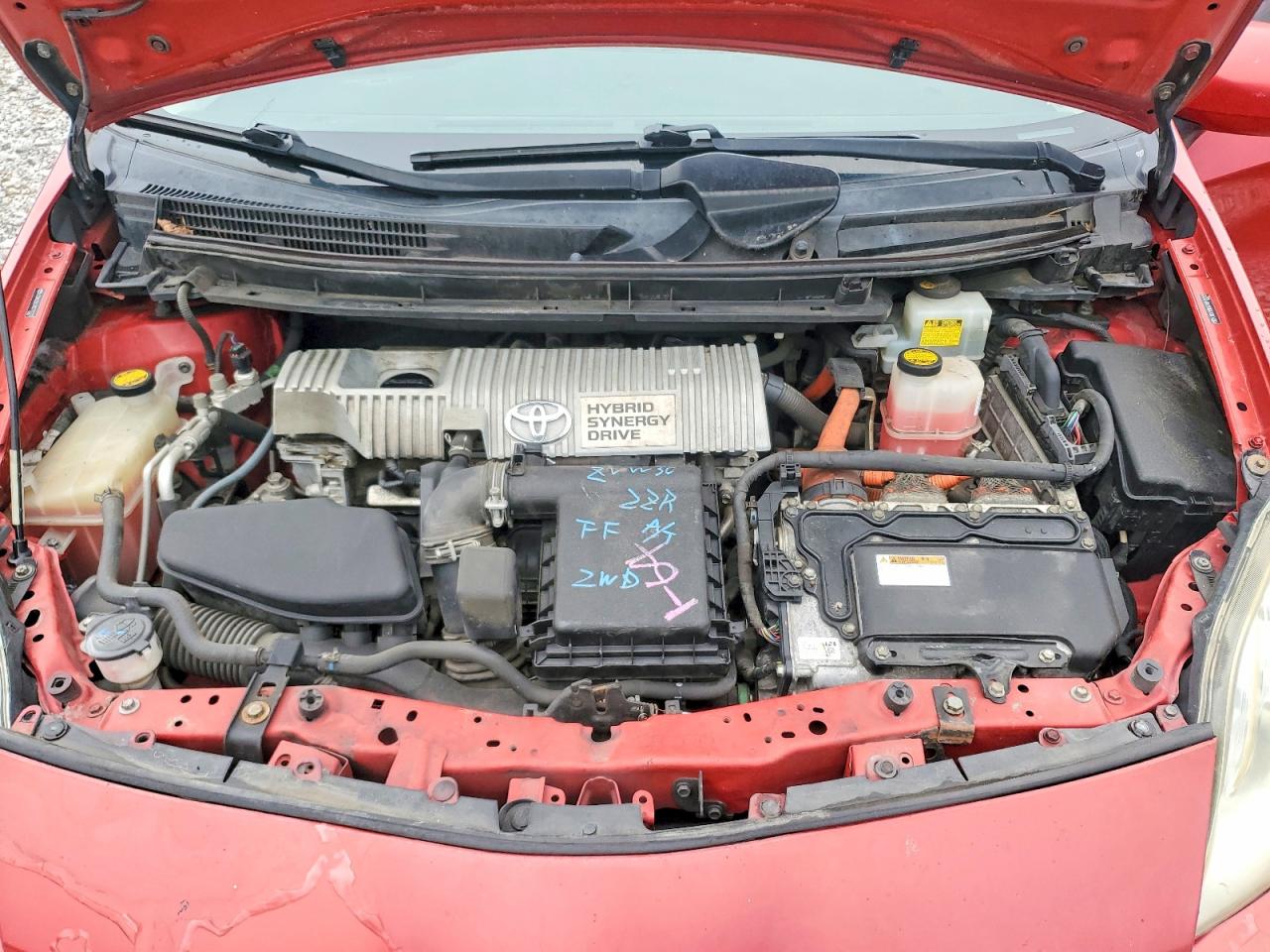 2010 Toyota Prius Ii Red vin: JTDKN3DU7A0192222