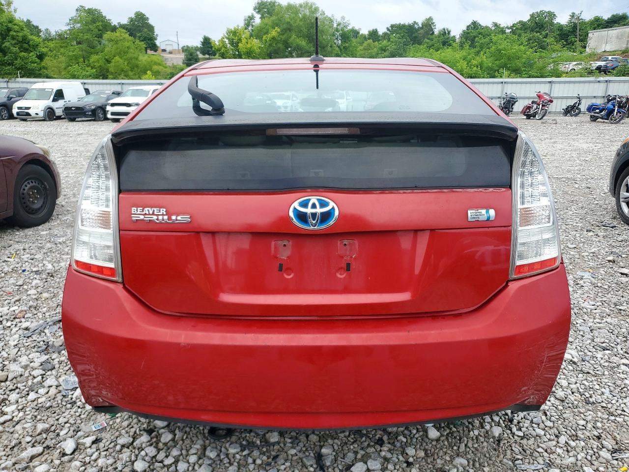 2010 Toyota Prius Ii Red vin: JTDKN3DU7A0192222