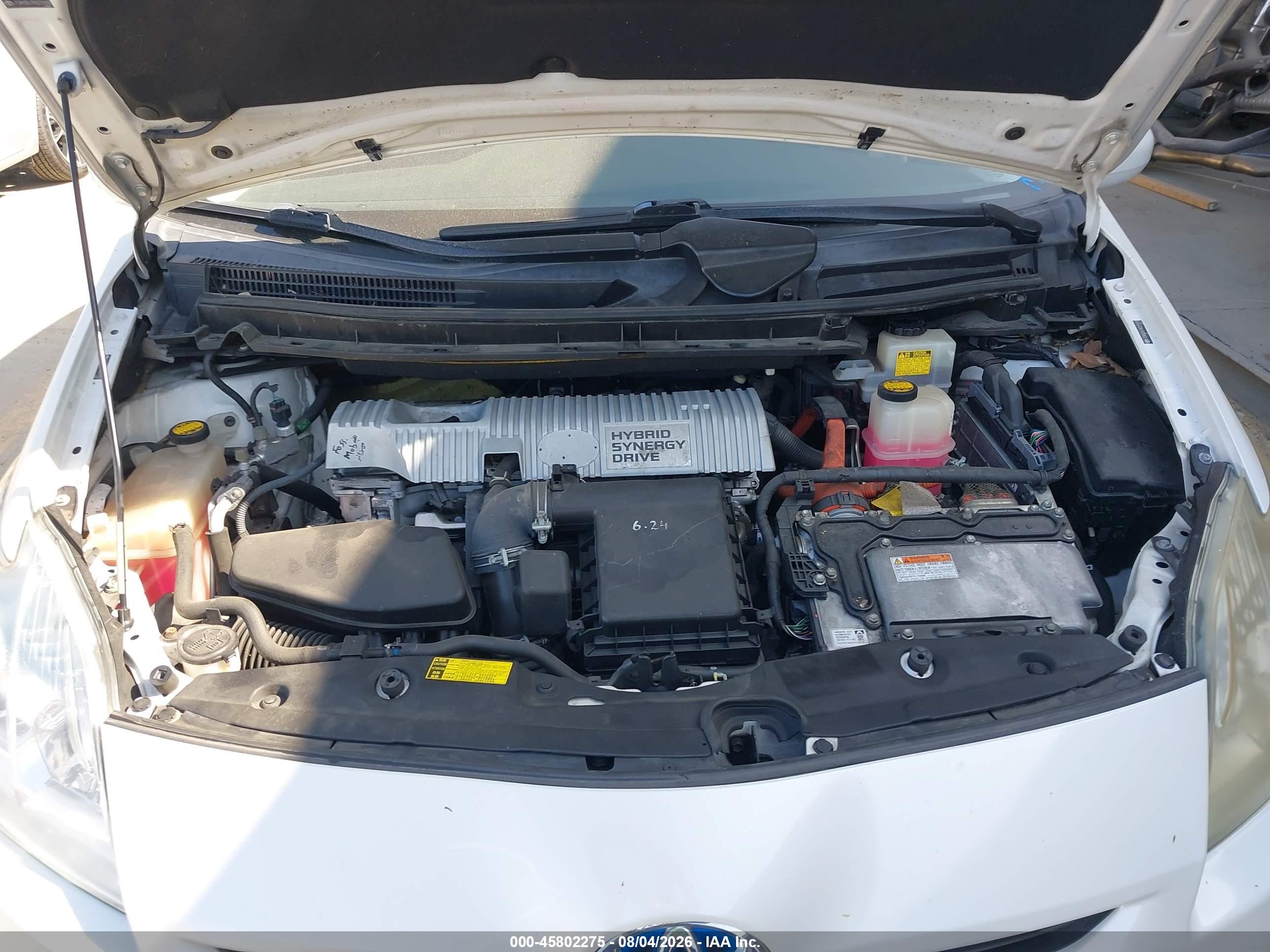 2010 Toyota Prius Iv White vin: JTDKN3DU7A0231830