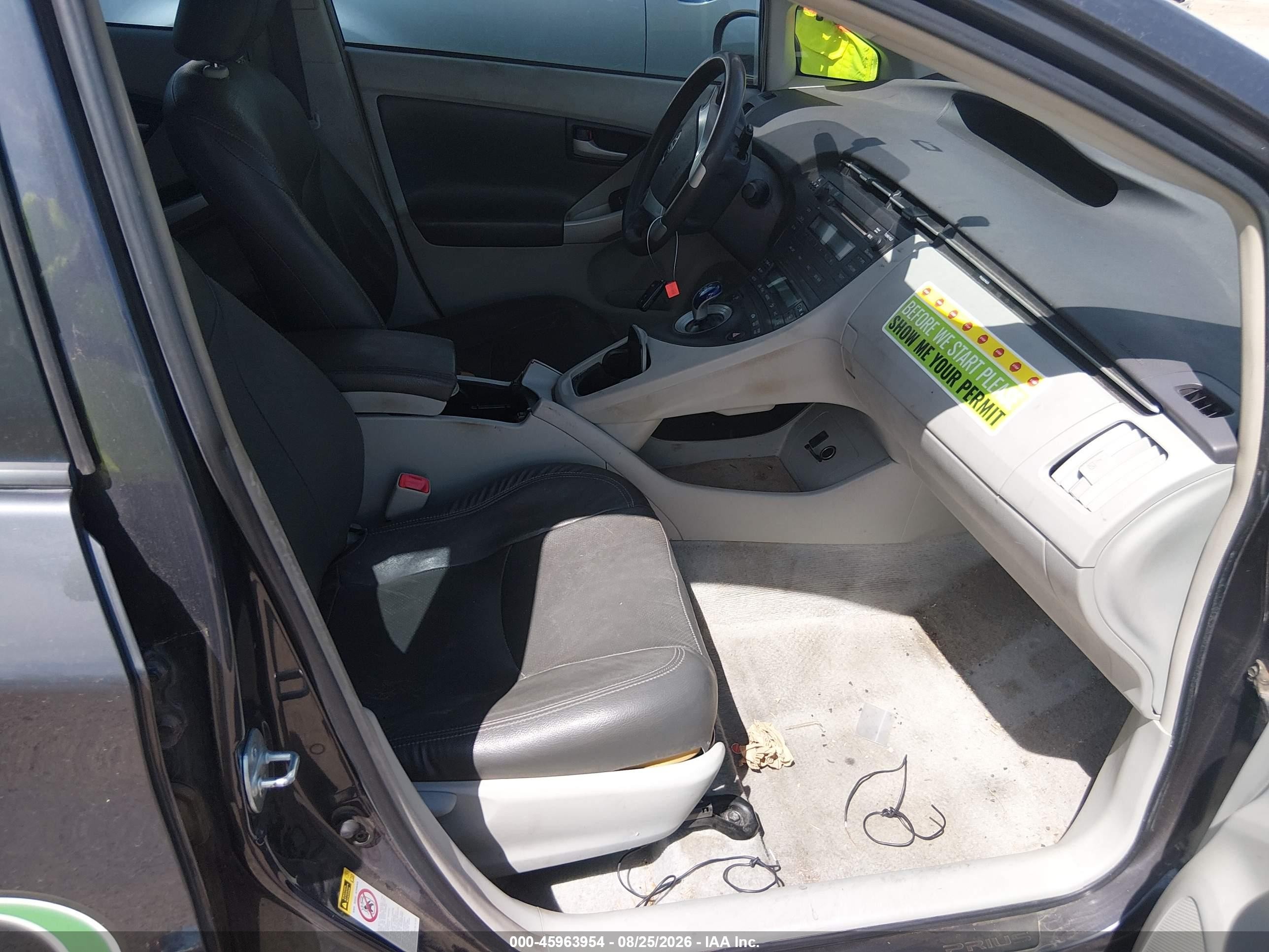 2010 Toyota Prius Ii Black vin: JTDKN3DU7A1291844