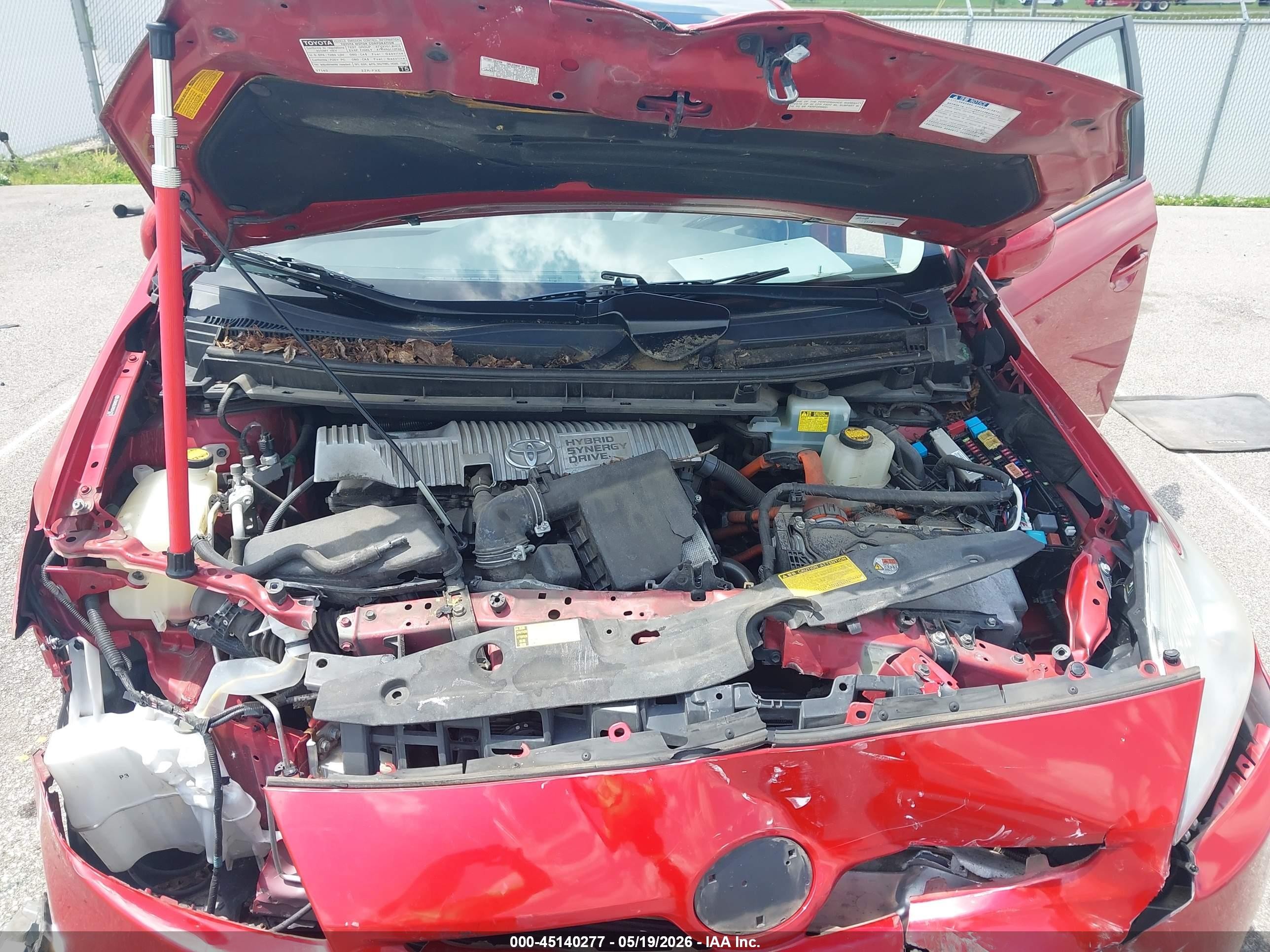 2010 Toyota Prius Iv Red vin: JTDKN3DU7A5014233