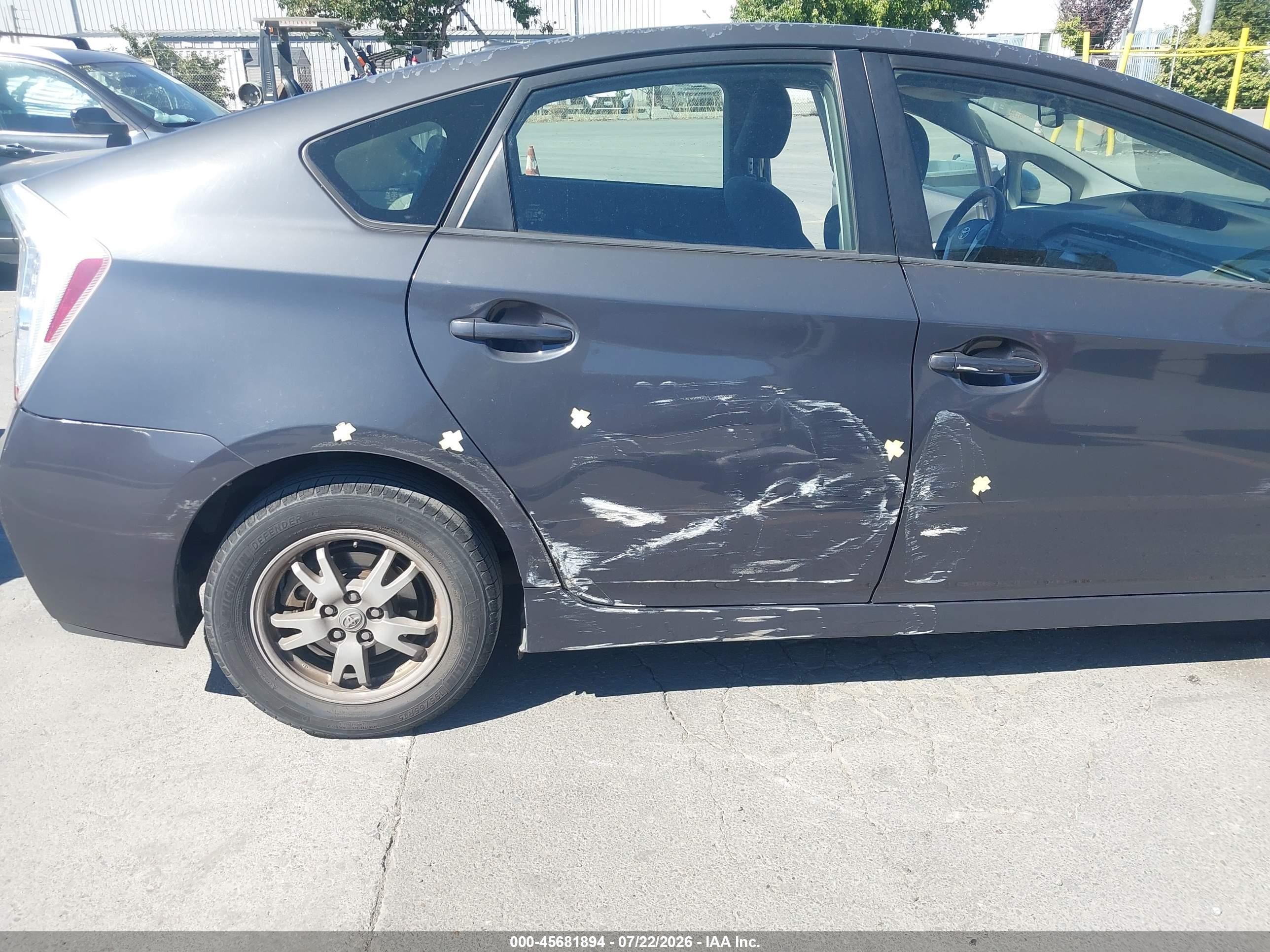 2011 Toyota Prius Two Gray vin: JTDKN3DU7B0264070