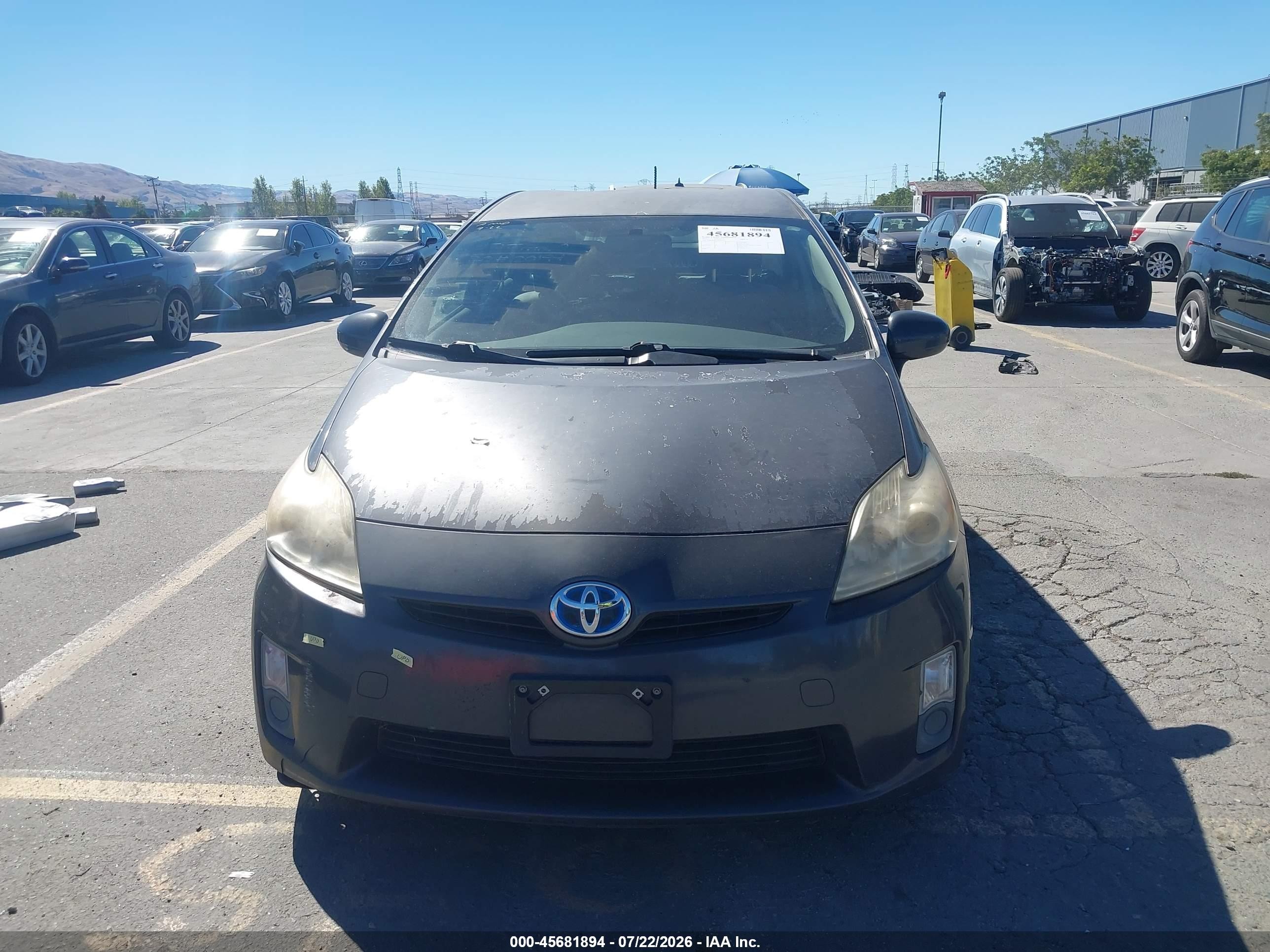 2011 Toyota Prius Two Gray vin: JTDKN3DU7B0264070
