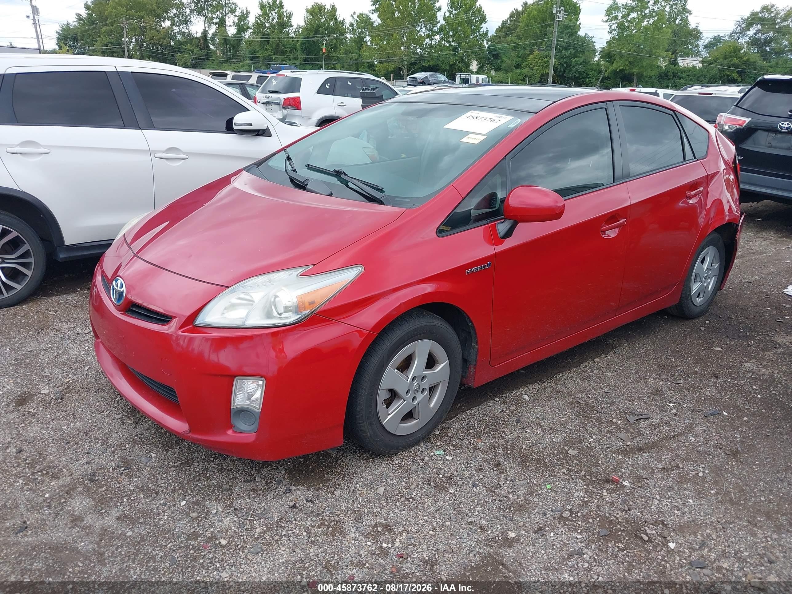 2011 Toyota Prius Four Red vin: JTDKN3DU7B0280284