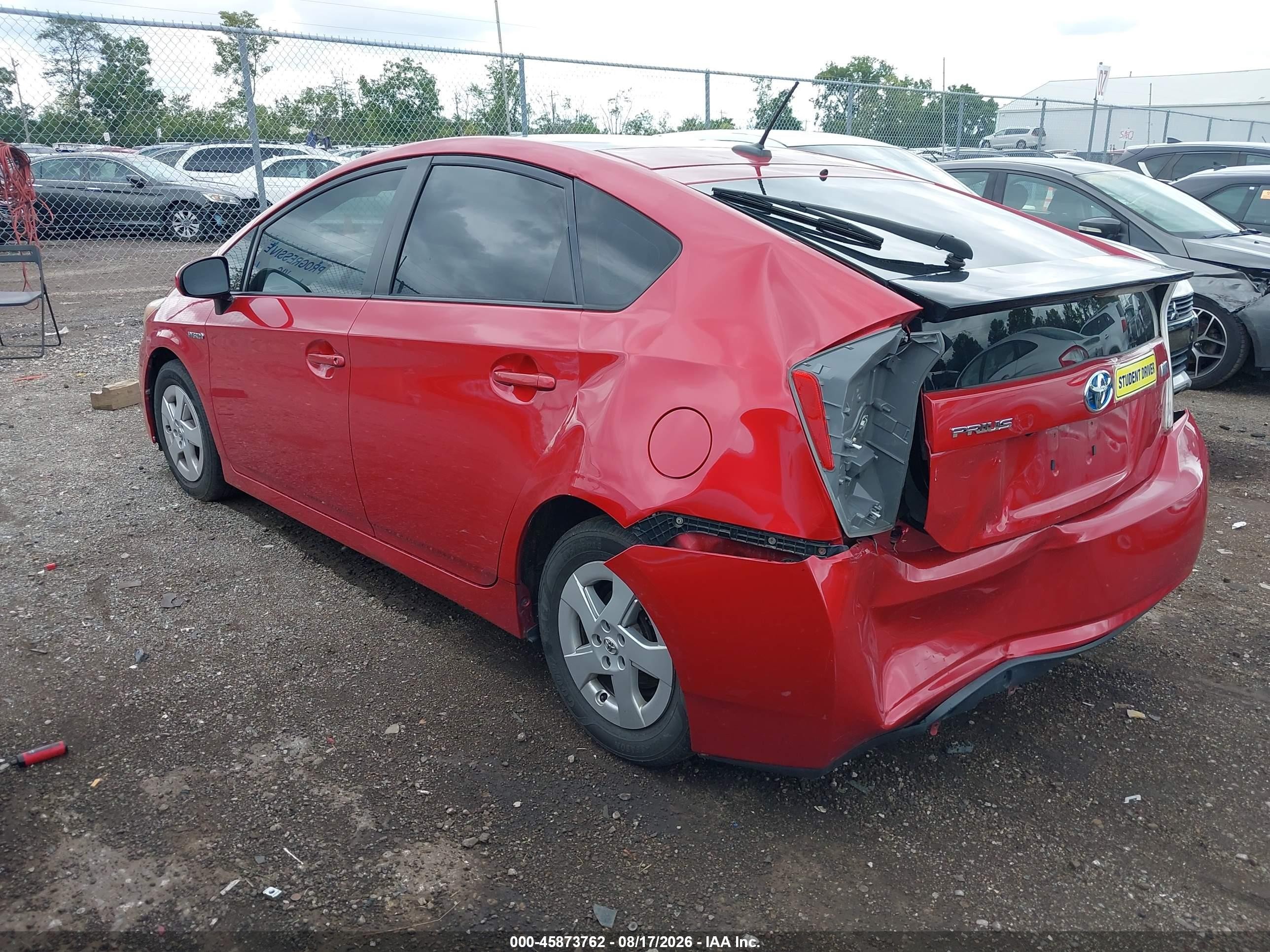 2011 Toyota Prius Four Red vin: JTDKN3DU7B0280284