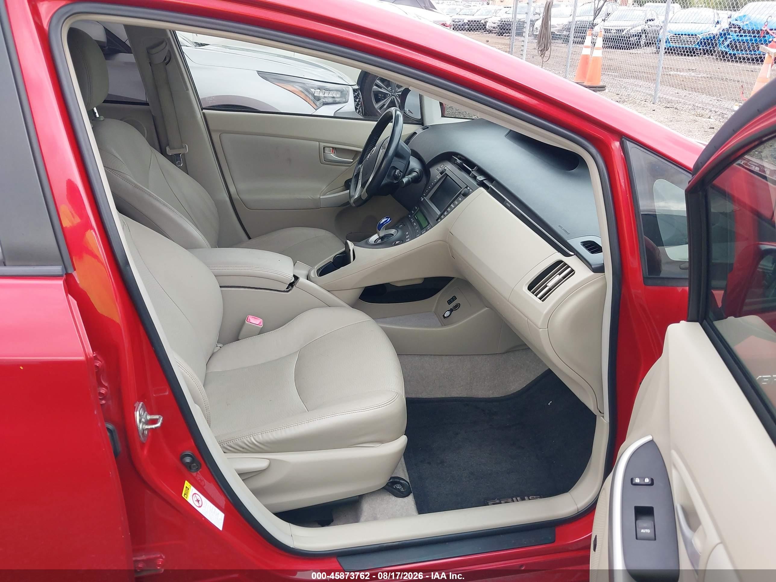 2011 Toyota Prius Four Red vin: JTDKN3DU7B0280284