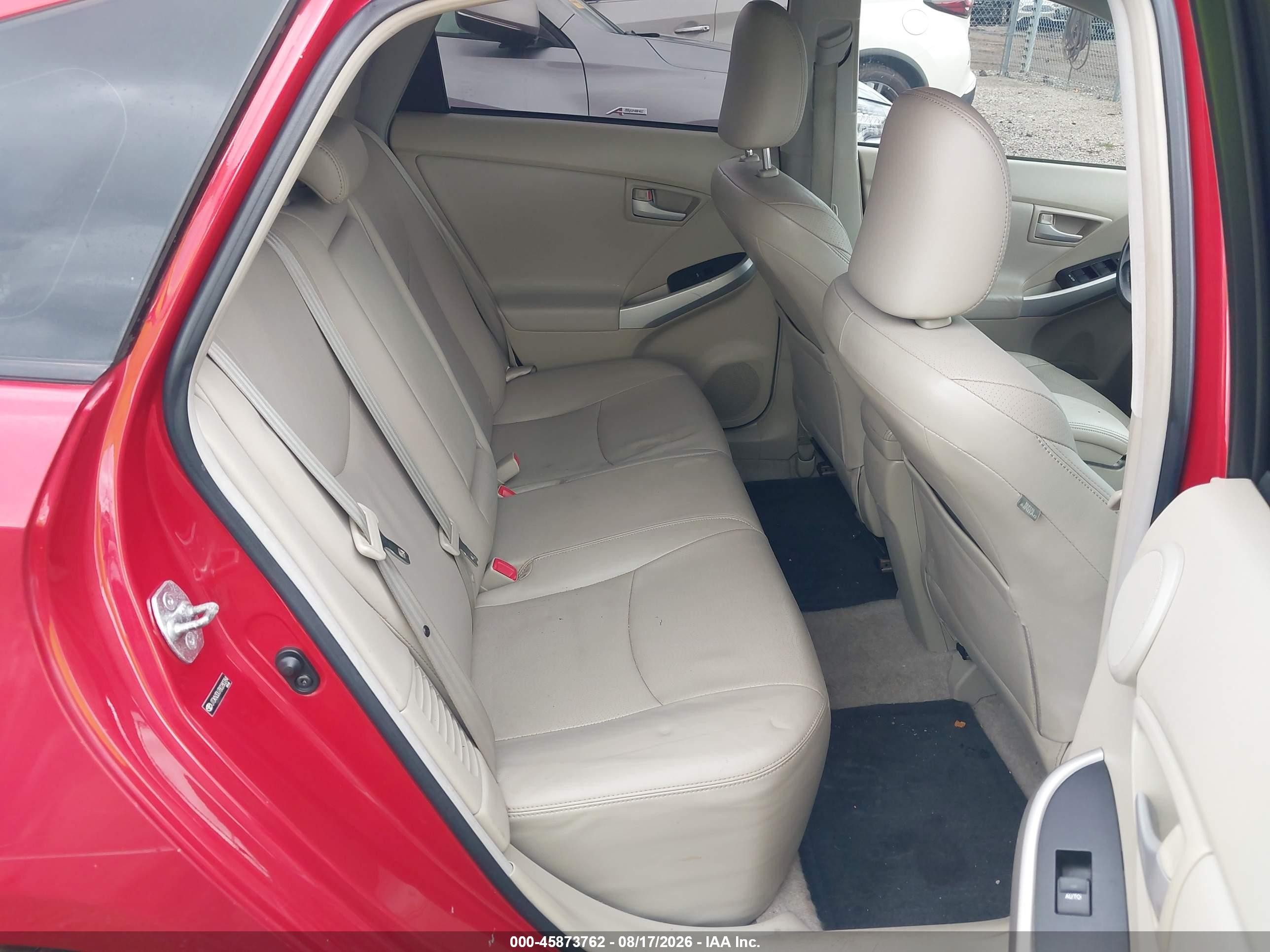 2011 Toyota Prius Four Red vin: JTDKN3DU7B0280284