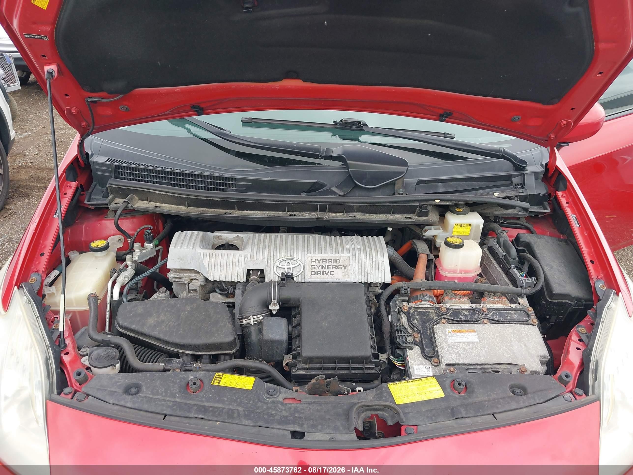 2011 Toyota Prius Four Red vin: JTDKN3DU7B0280284