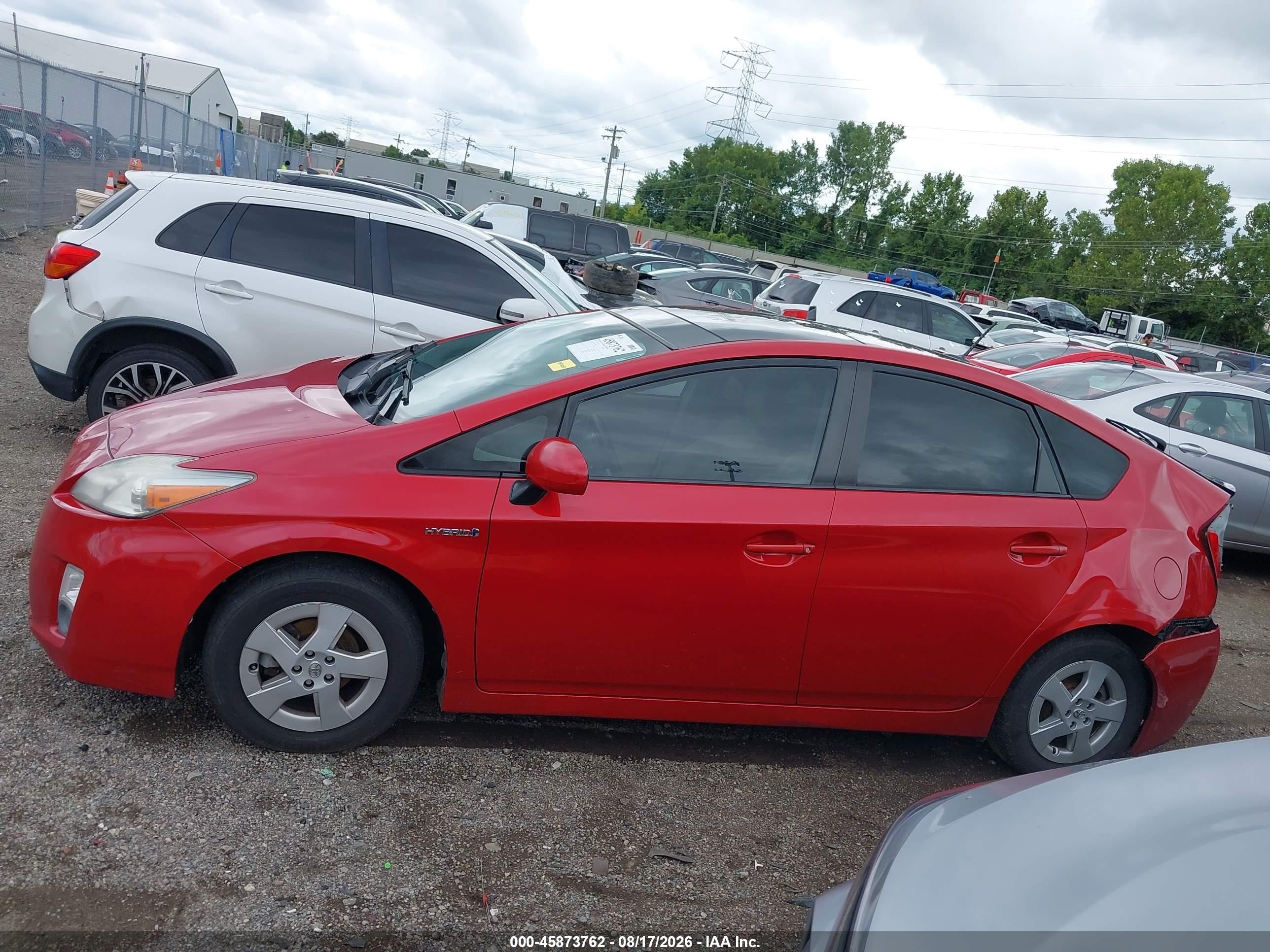 2011 Toyota Prius Four Red vin: JTDKN3DU7B0280284