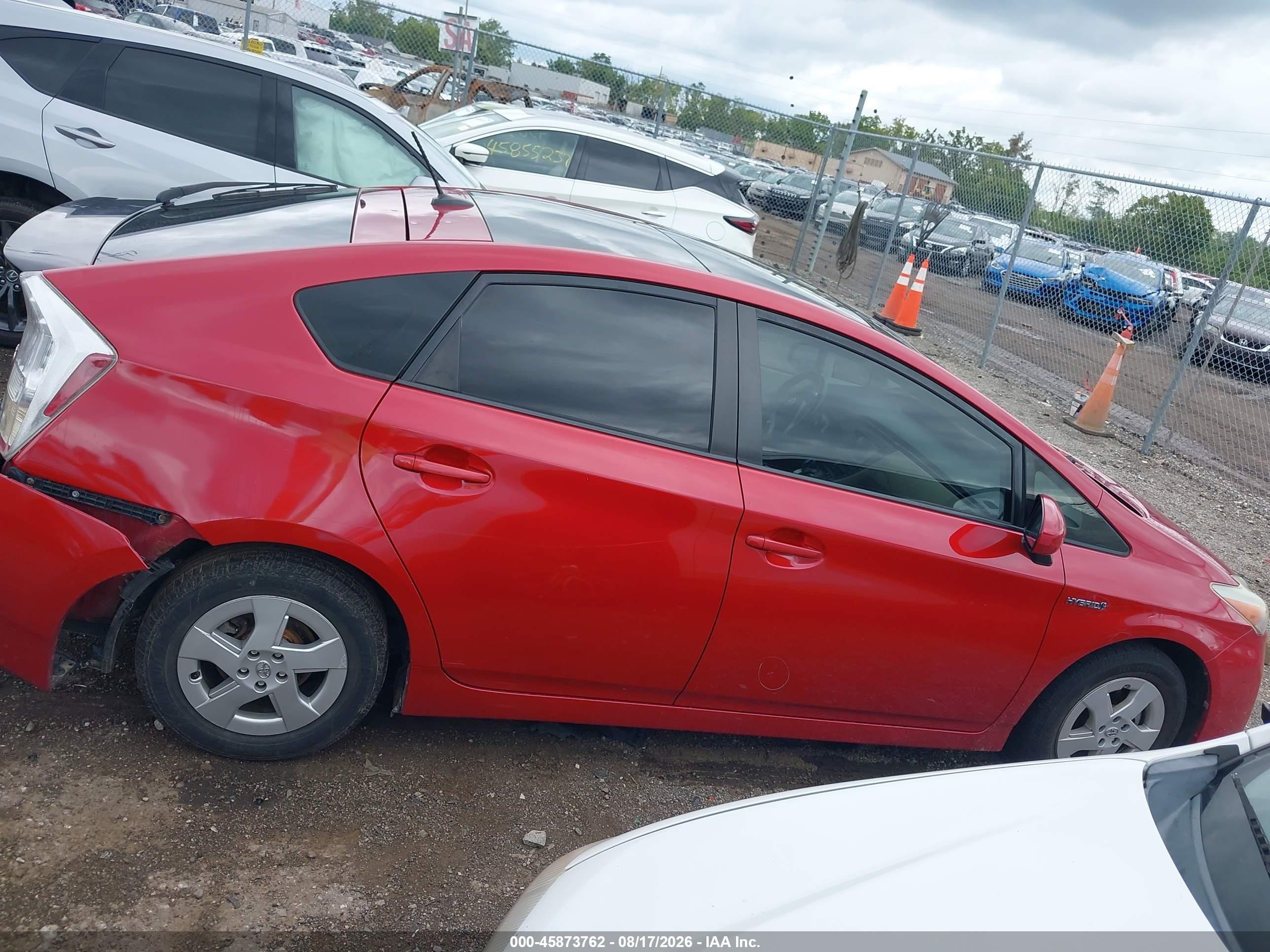 2011 Toyota Prius Four Red vin: JTDKN3DU7B0280284
