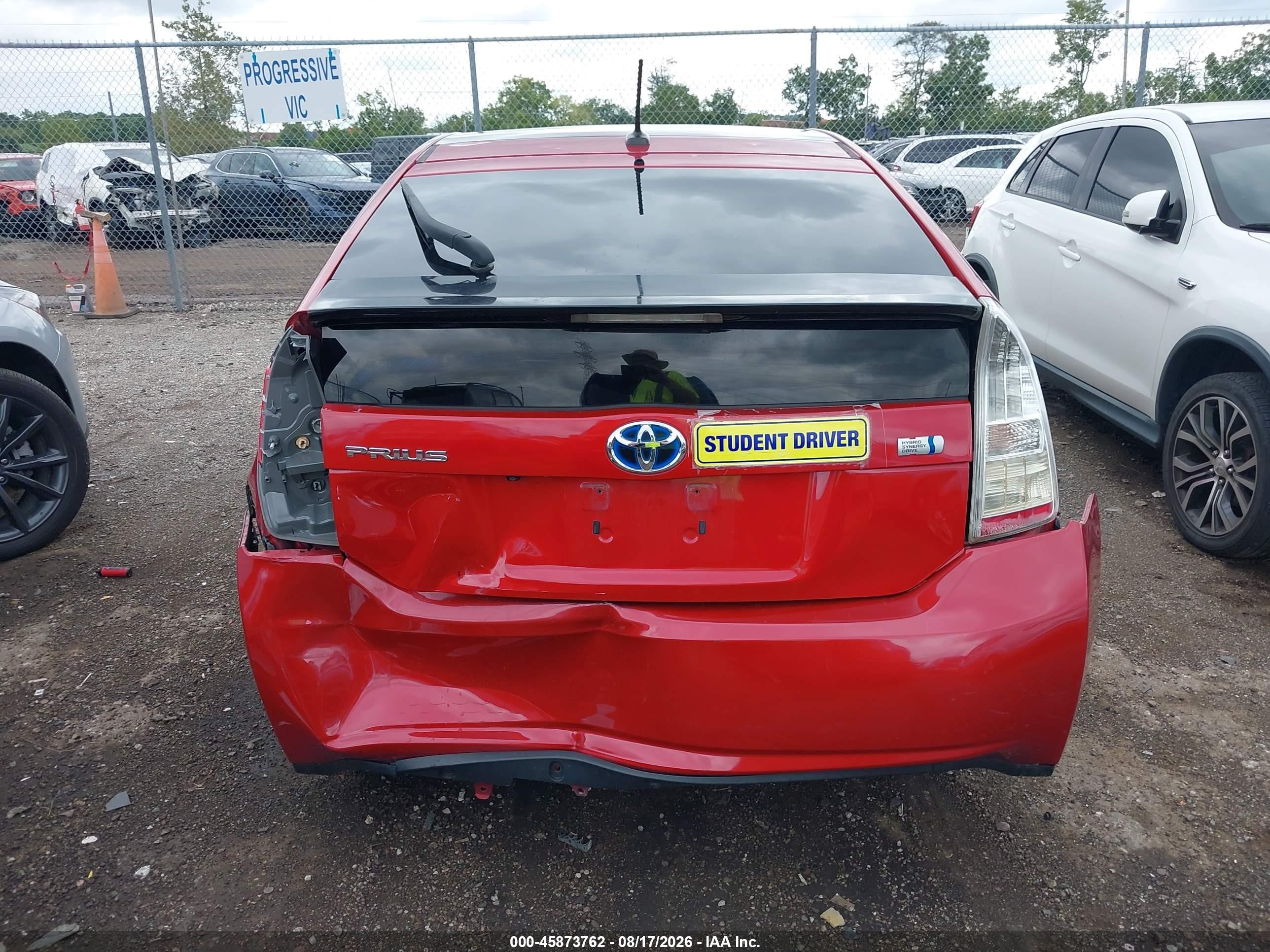 2011 Toyota Prius Four Red vin: JTDKN3DU7B0280284