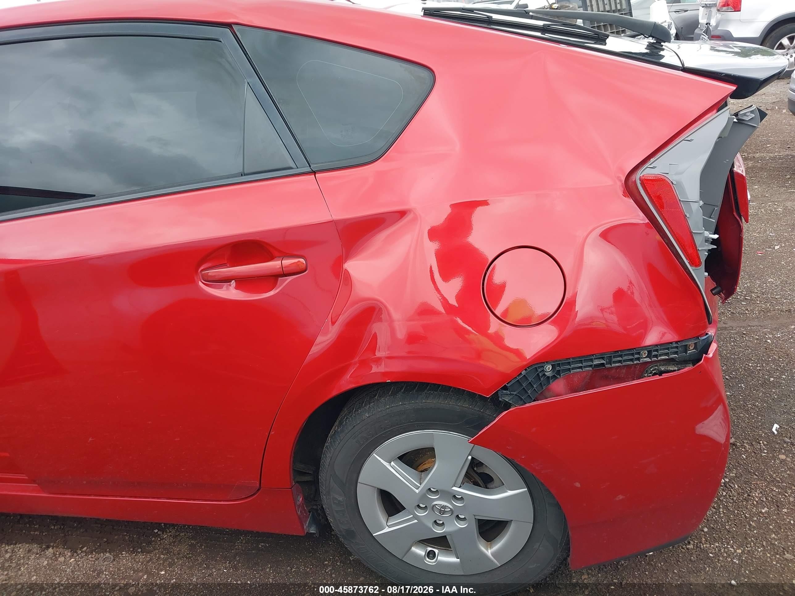 2011 Toyota Prius Four Red vin: JTDKN3DU7B0280284