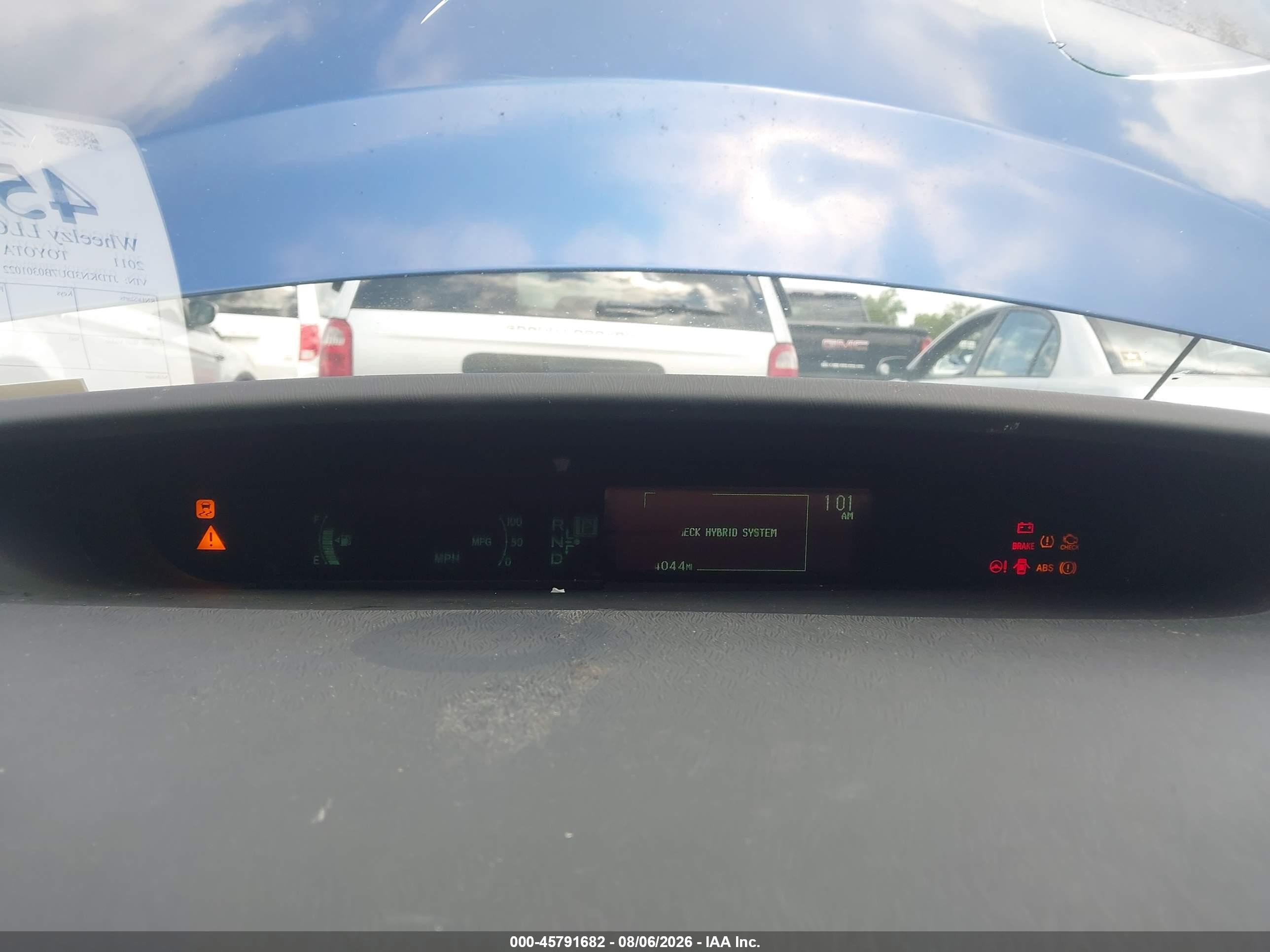 2011 Toyota Prius Two Blue vin: JTDKN3DU7B0301022