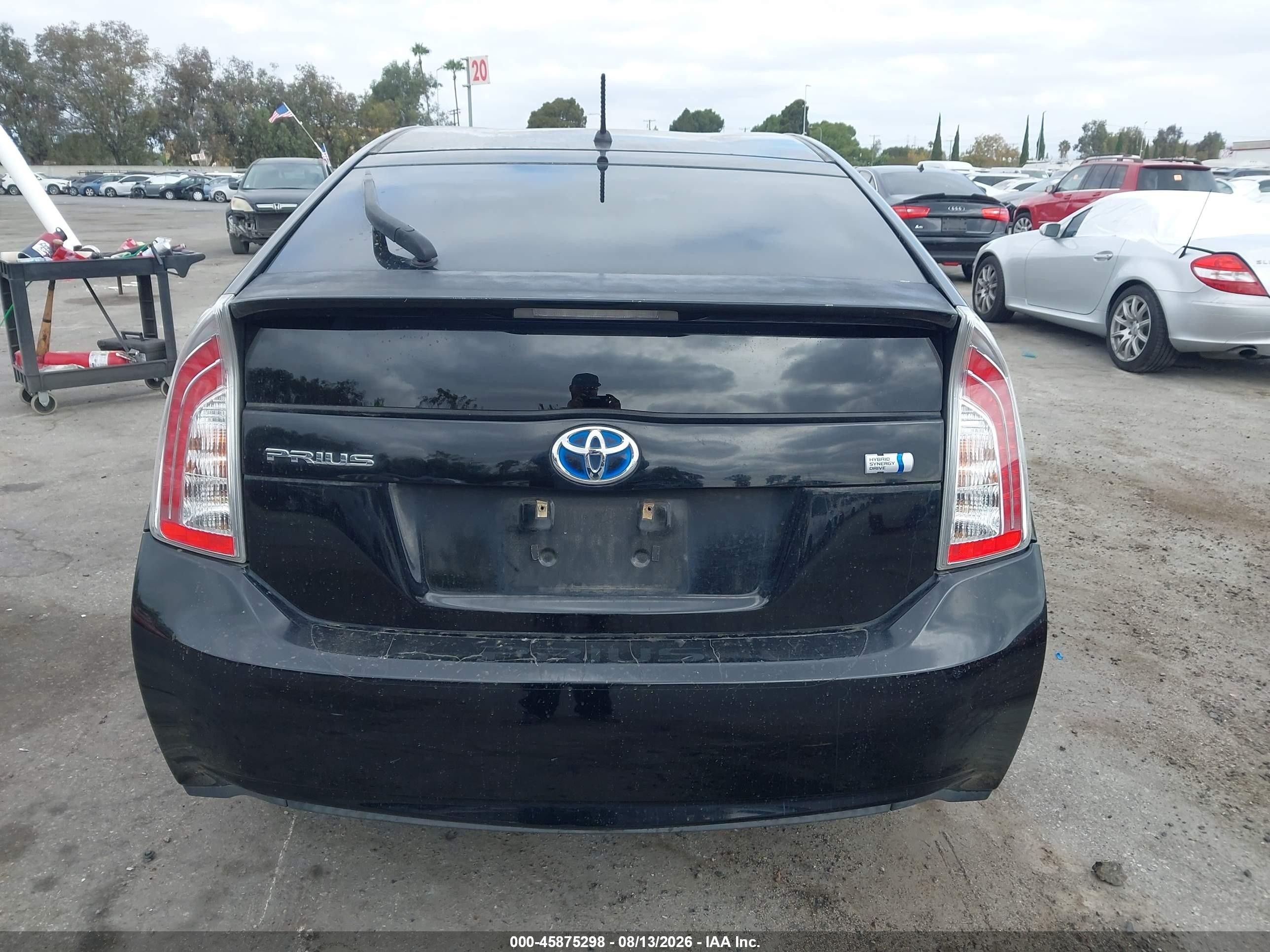 2012 Toyota Prius Two Black vin: JTDKN3DU7C0333339