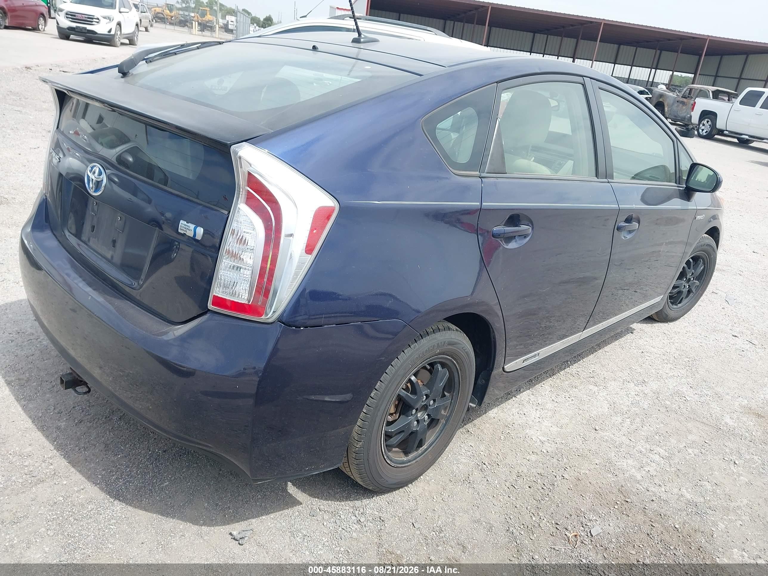 2012 Toyota Prius Three Blue vin: JTDKN3DU7C0335656