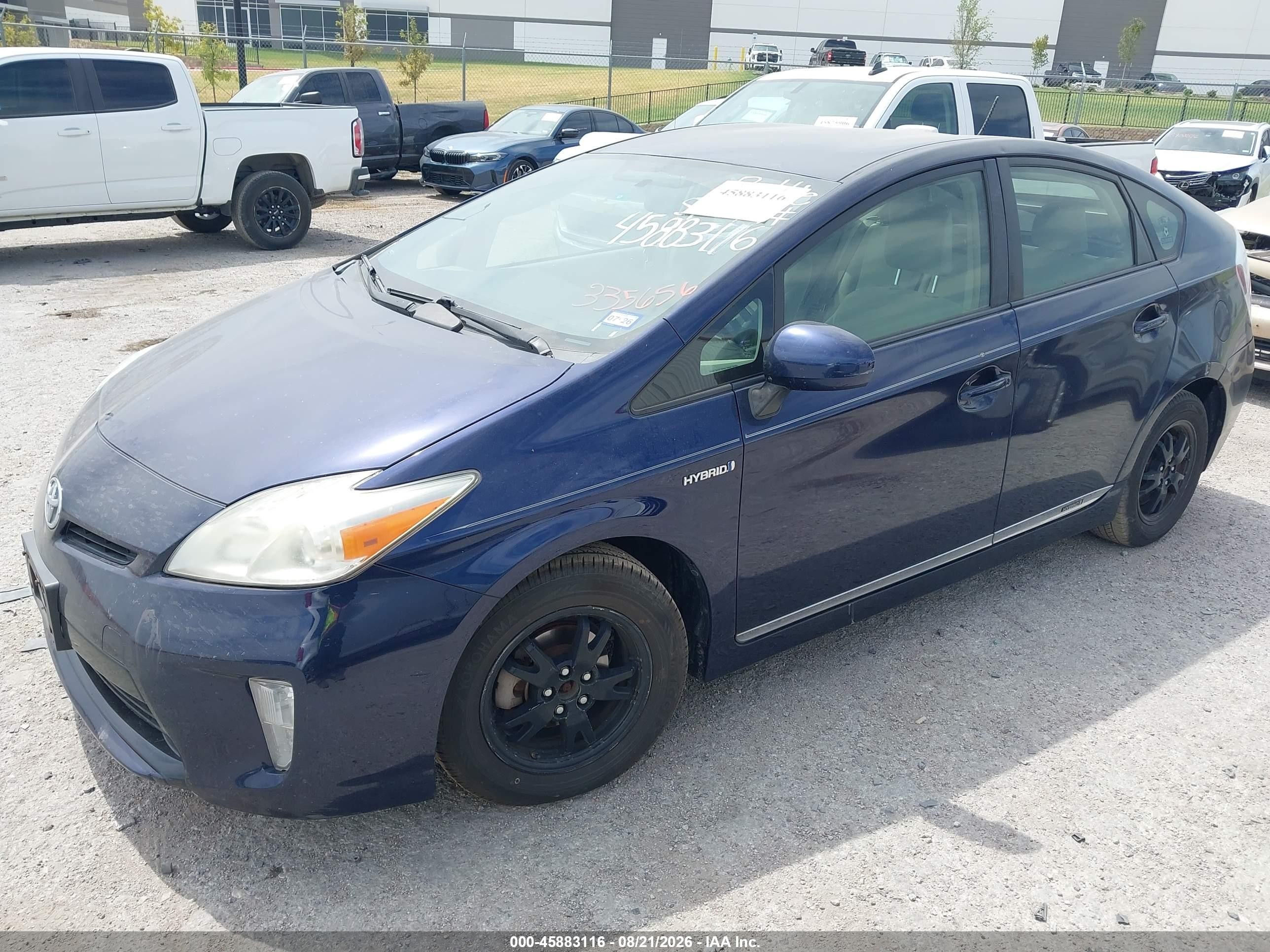 2012 Toyota Prius Three Blue vin: JTDKN3DU7C0335656