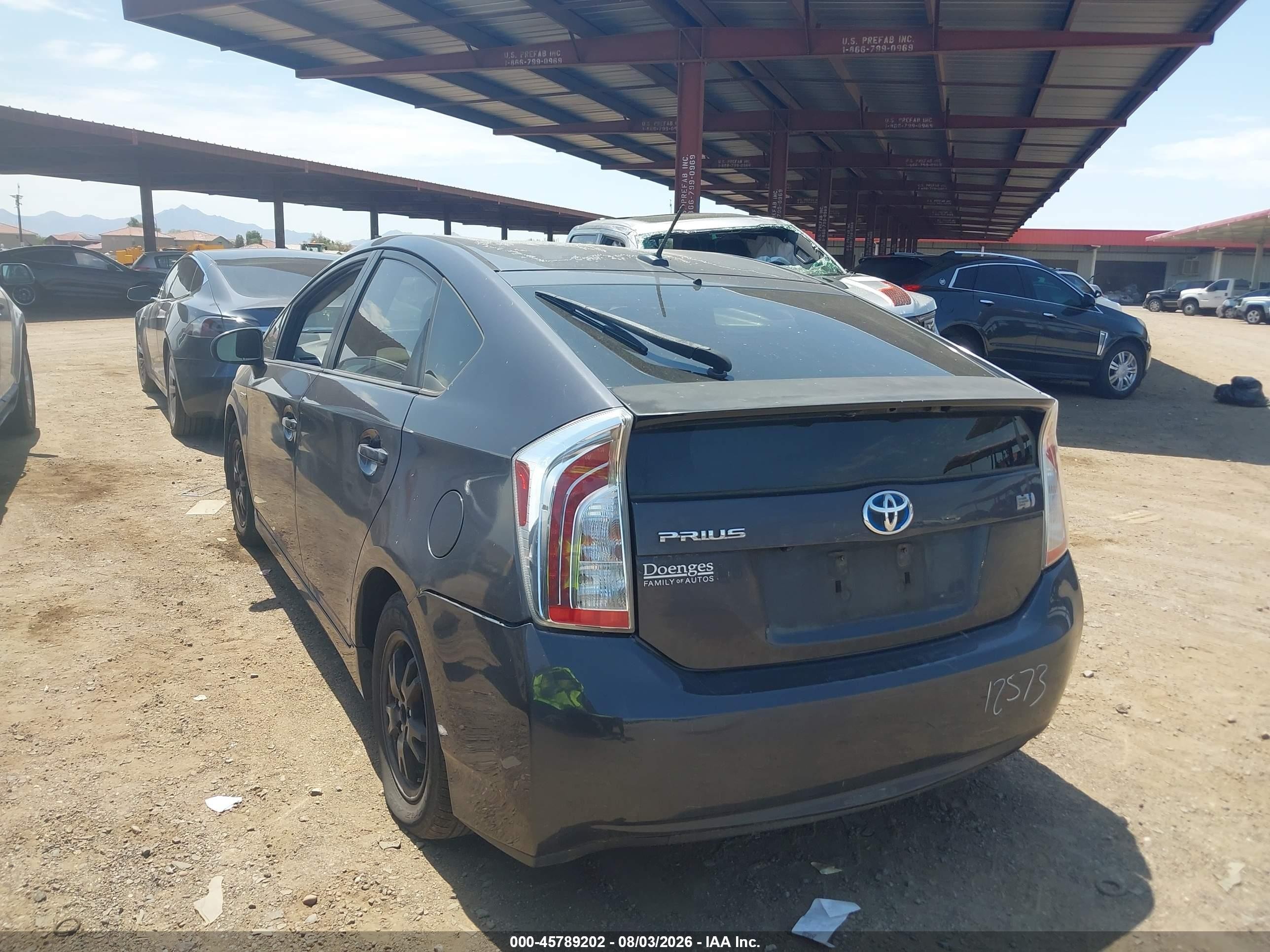 2012 Toyota Prius Four Black vin: JTDKN3DU7C1499015