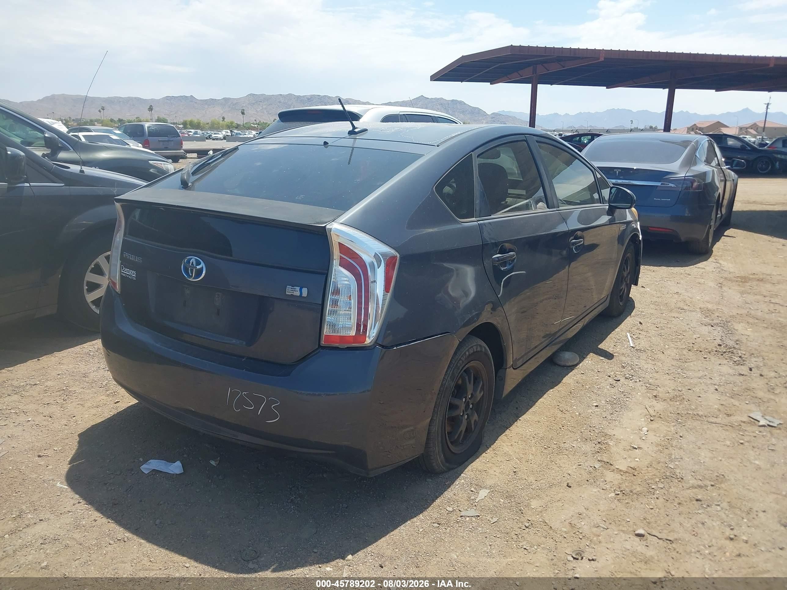2012 Toyota Prius Four Black vin: JTDKN3DU7C1499015