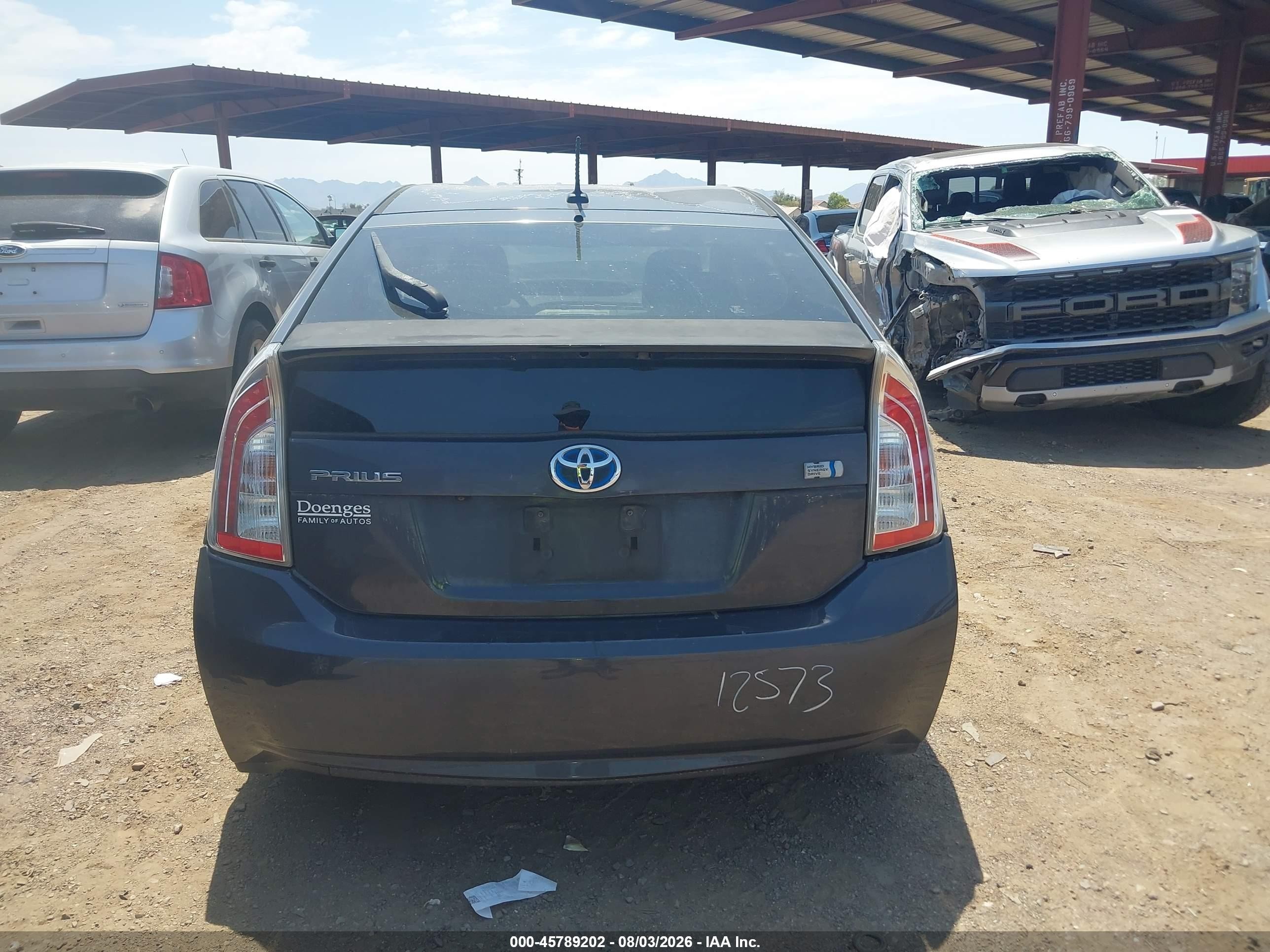 2012 Toyota Prius Four Black vin: JTDKN3DU7C1499015