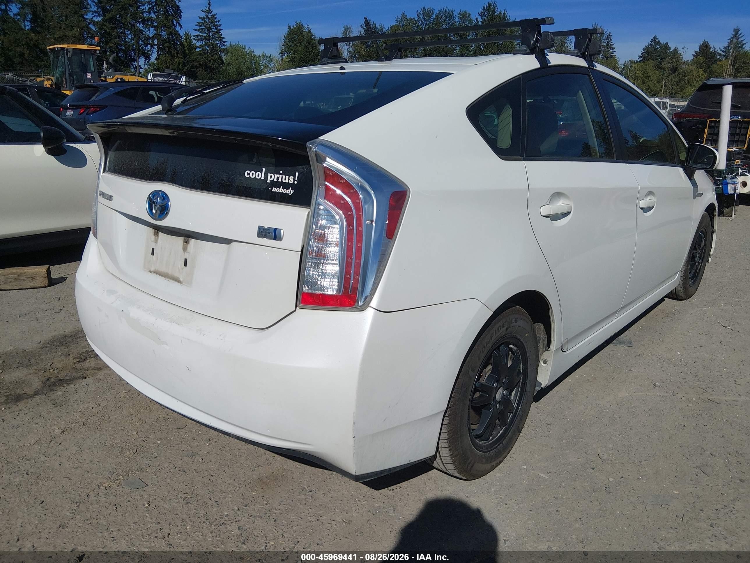 2012 Toyota Prius Two White vin: JTDKN3DU7C1519764