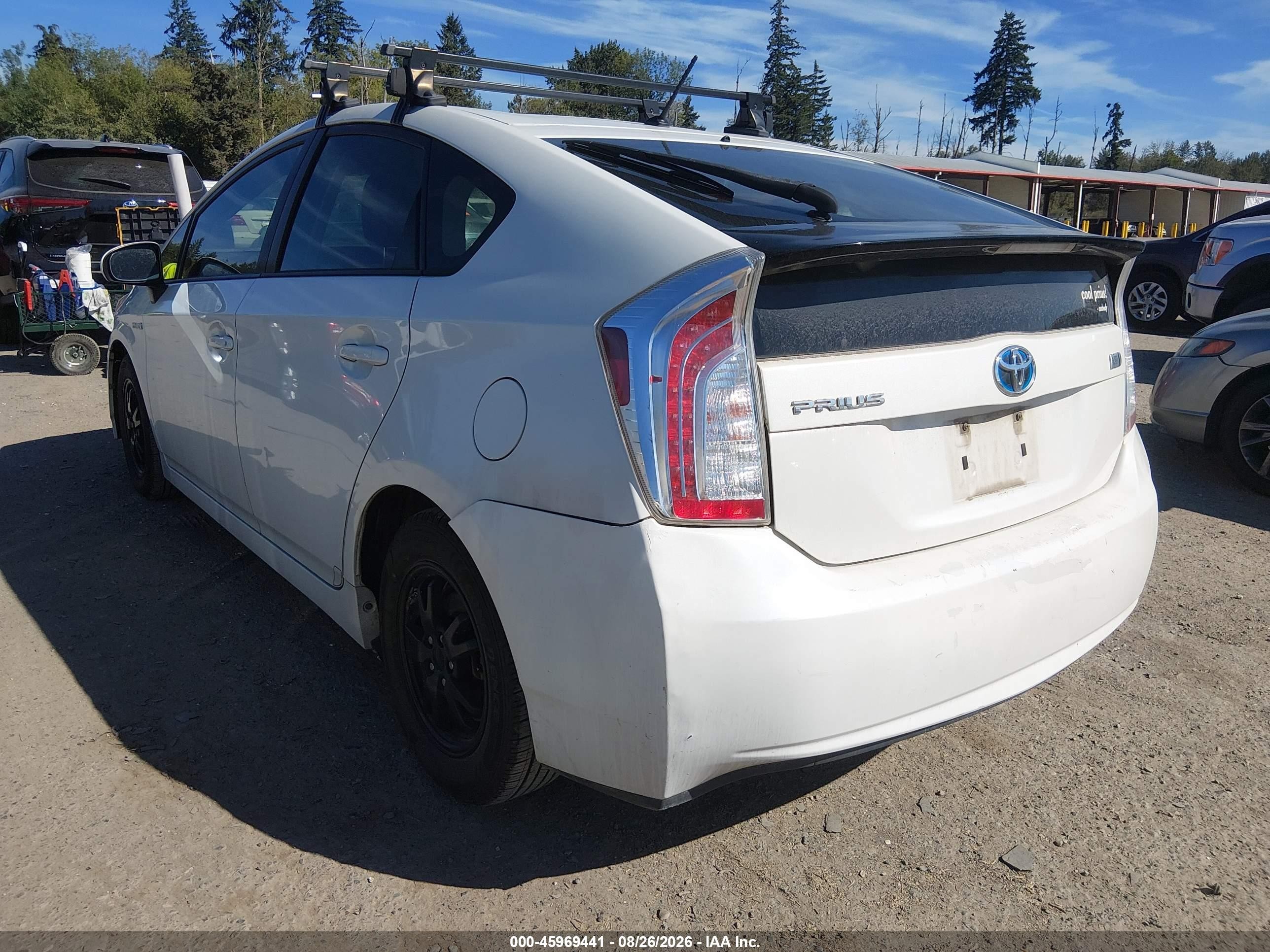 2012 Toyota Prius Two White vin: JTDKN3DU7C1519764