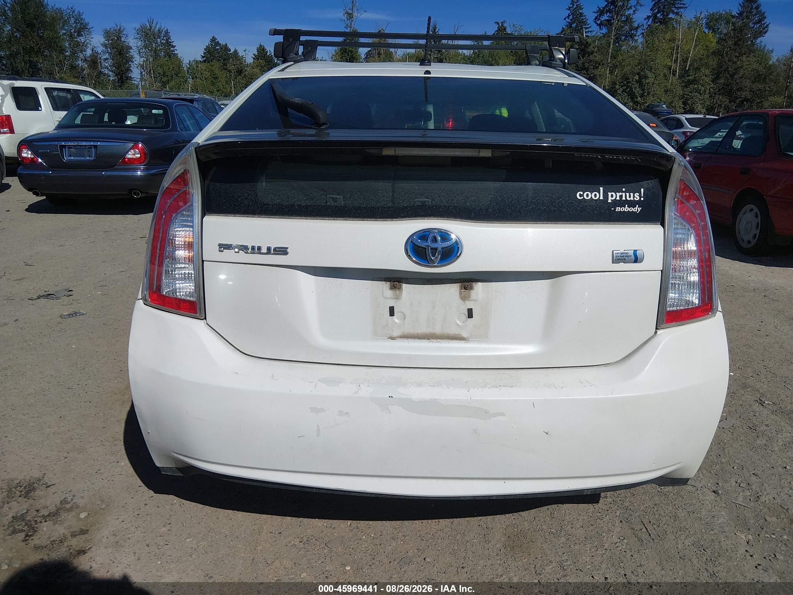 2012 Toyota Prius Two White vin: JTDKN3DU7C1519764