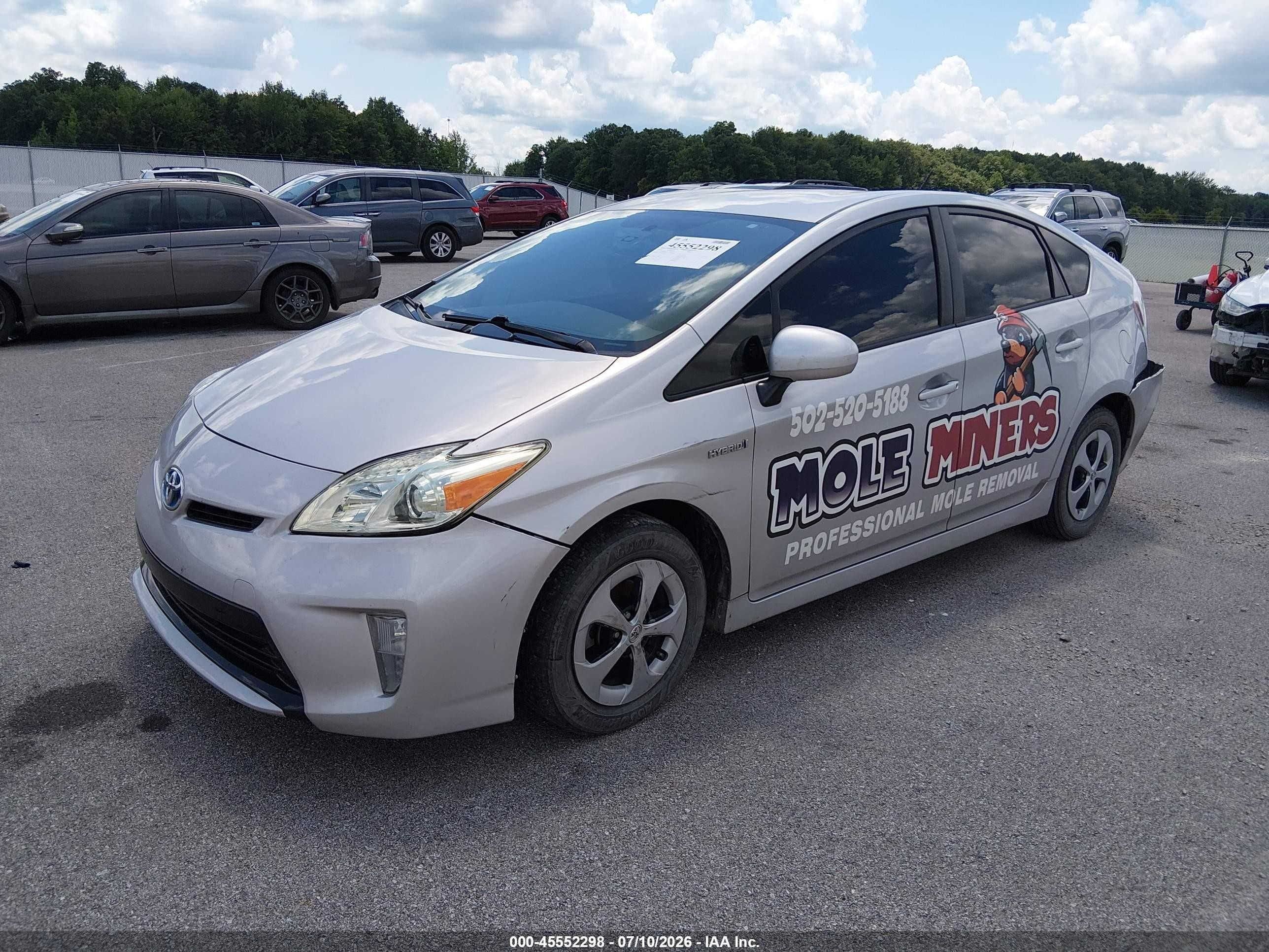 2012 Toyota Prius Two Silver vin: JTDKN3DU7C1527993