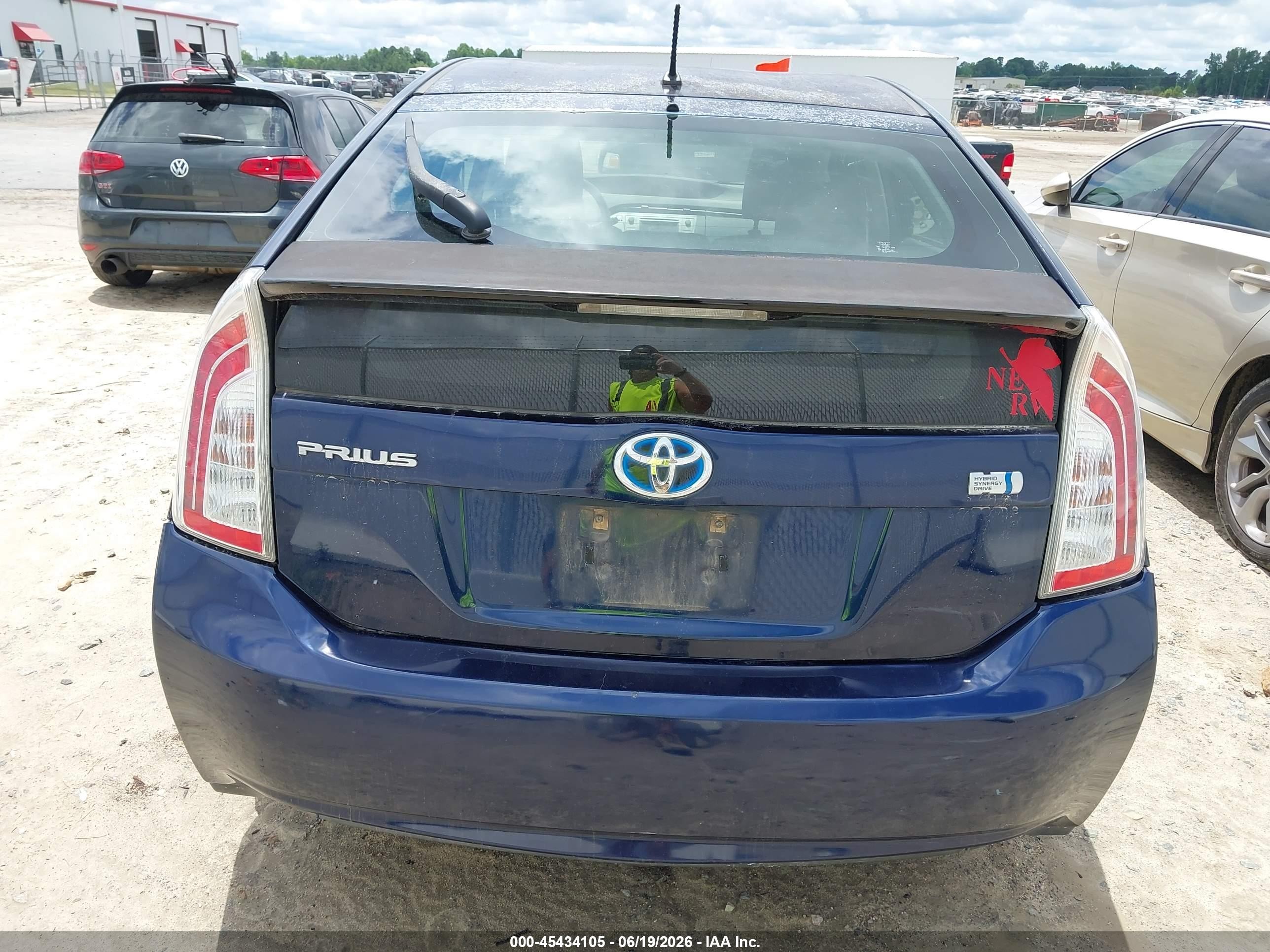 2012 Toyota Prius Two Blue vin: JTDKN3DU7C1528223