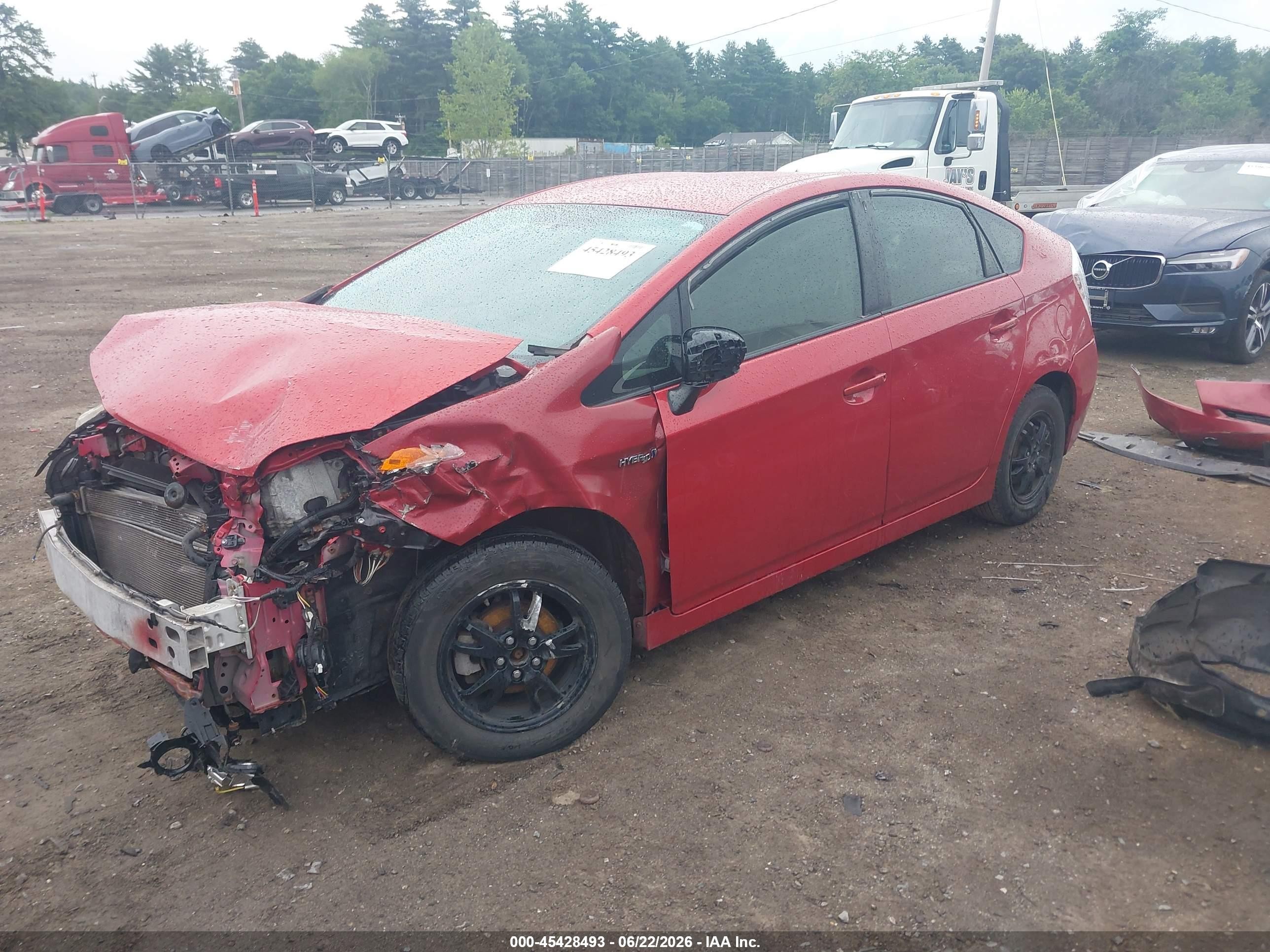 2012 Toyota Prius Three Red vin: JTDKN3DU7C5374346