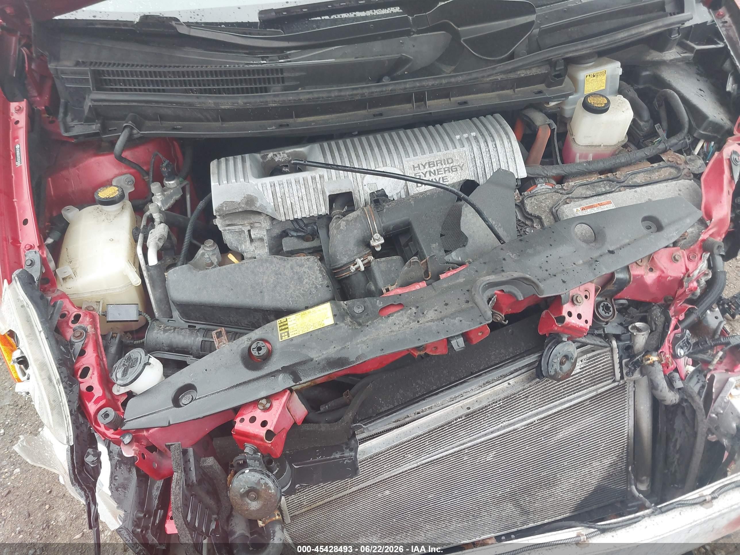 2012 Toyota Prius Three Red vin: JTDKN3DU7C5374346