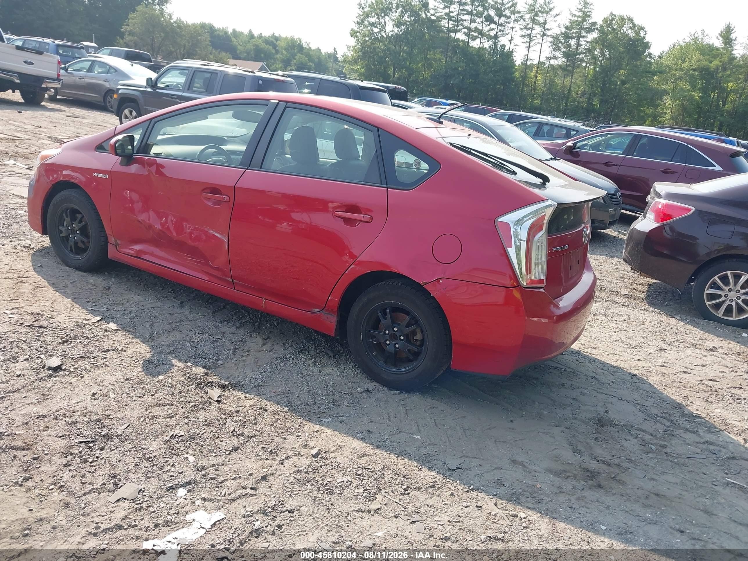 2012 Toyota Prius Four Красный vin: JTDKN3DU7C5388084