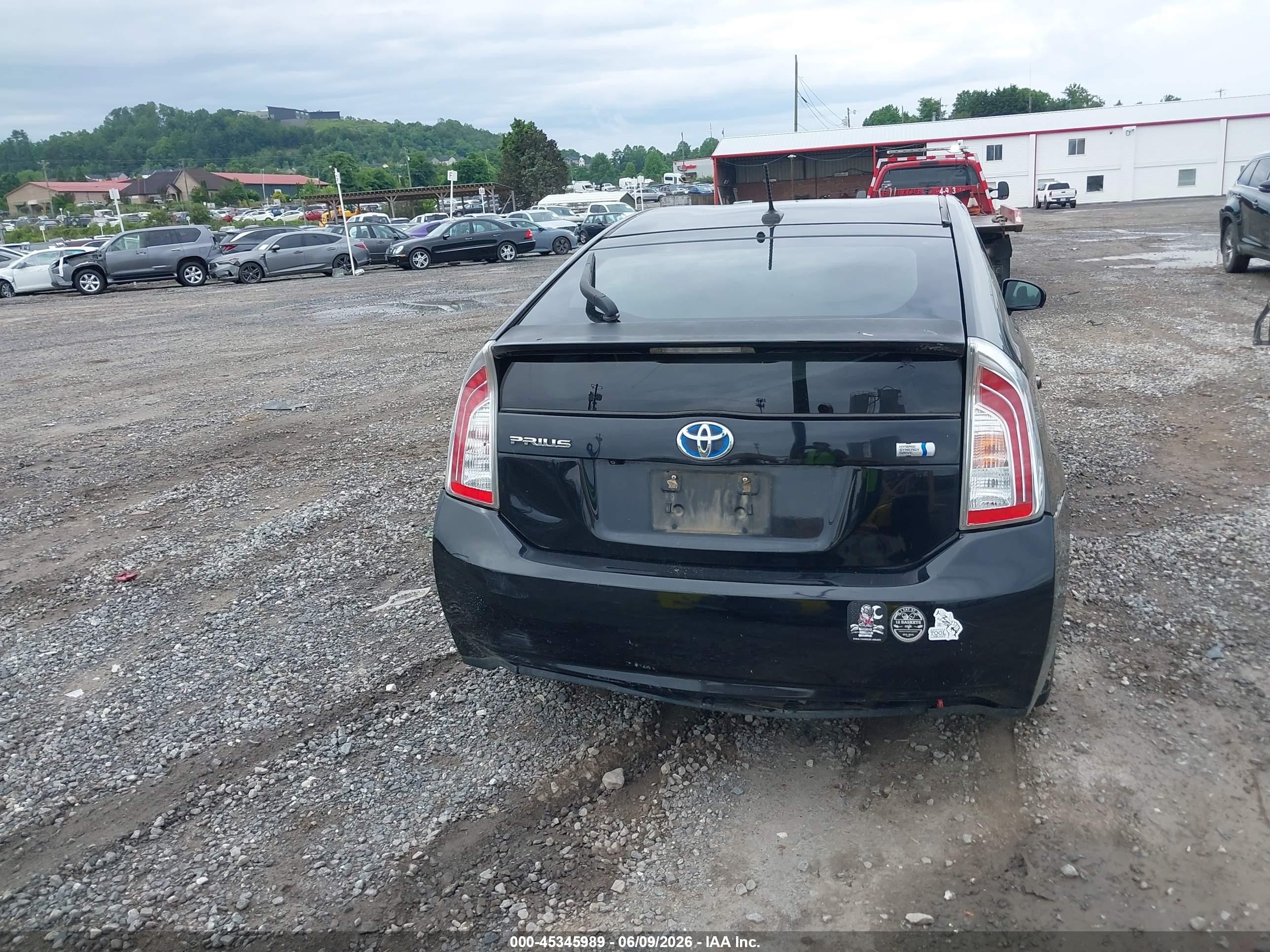 2012 Toyota Prius Three Black vin: JTDKN3DU7C5406860