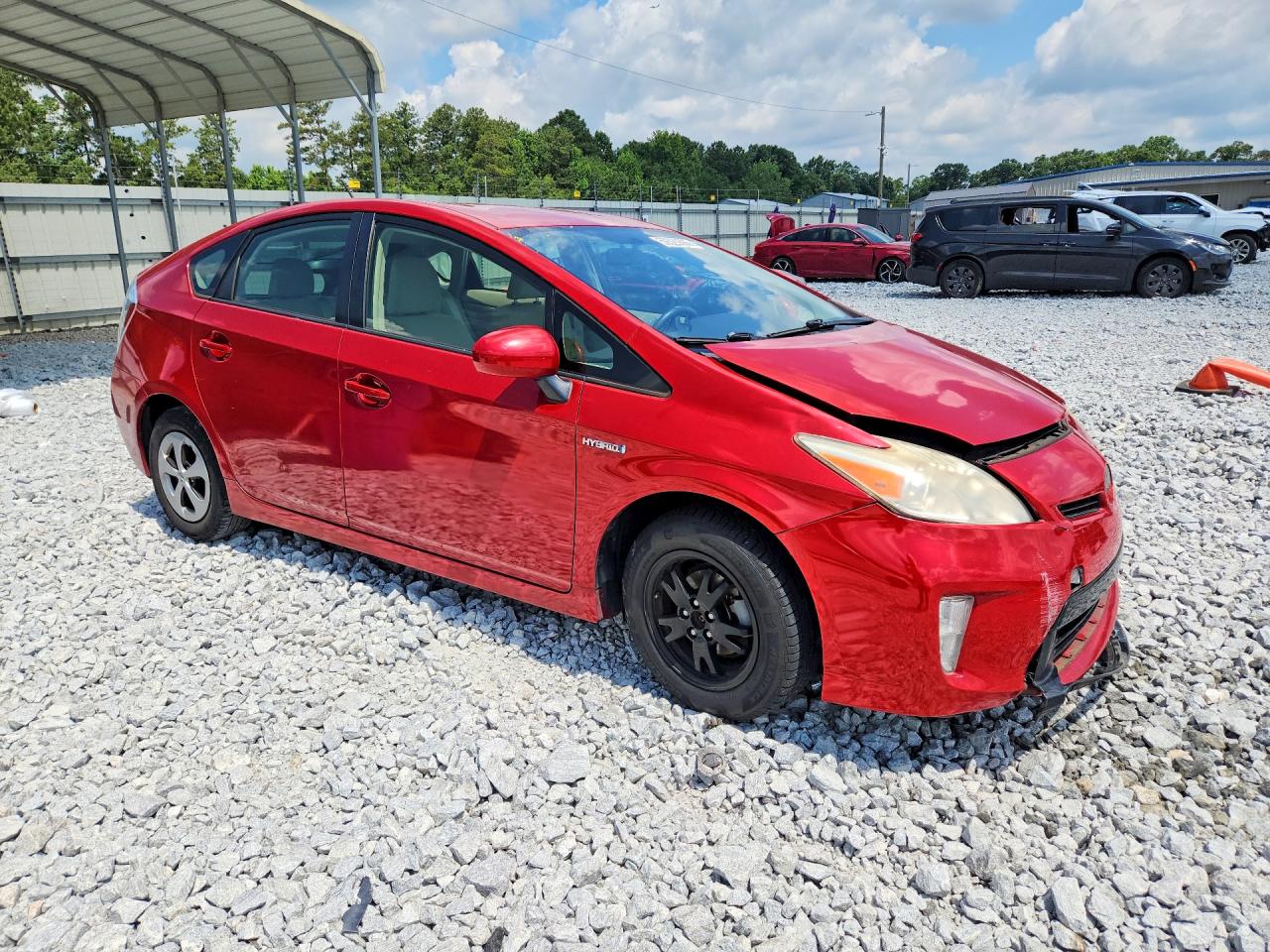 2012 Toyota Prius Three Red vin: JTDKN3DU7C5466010