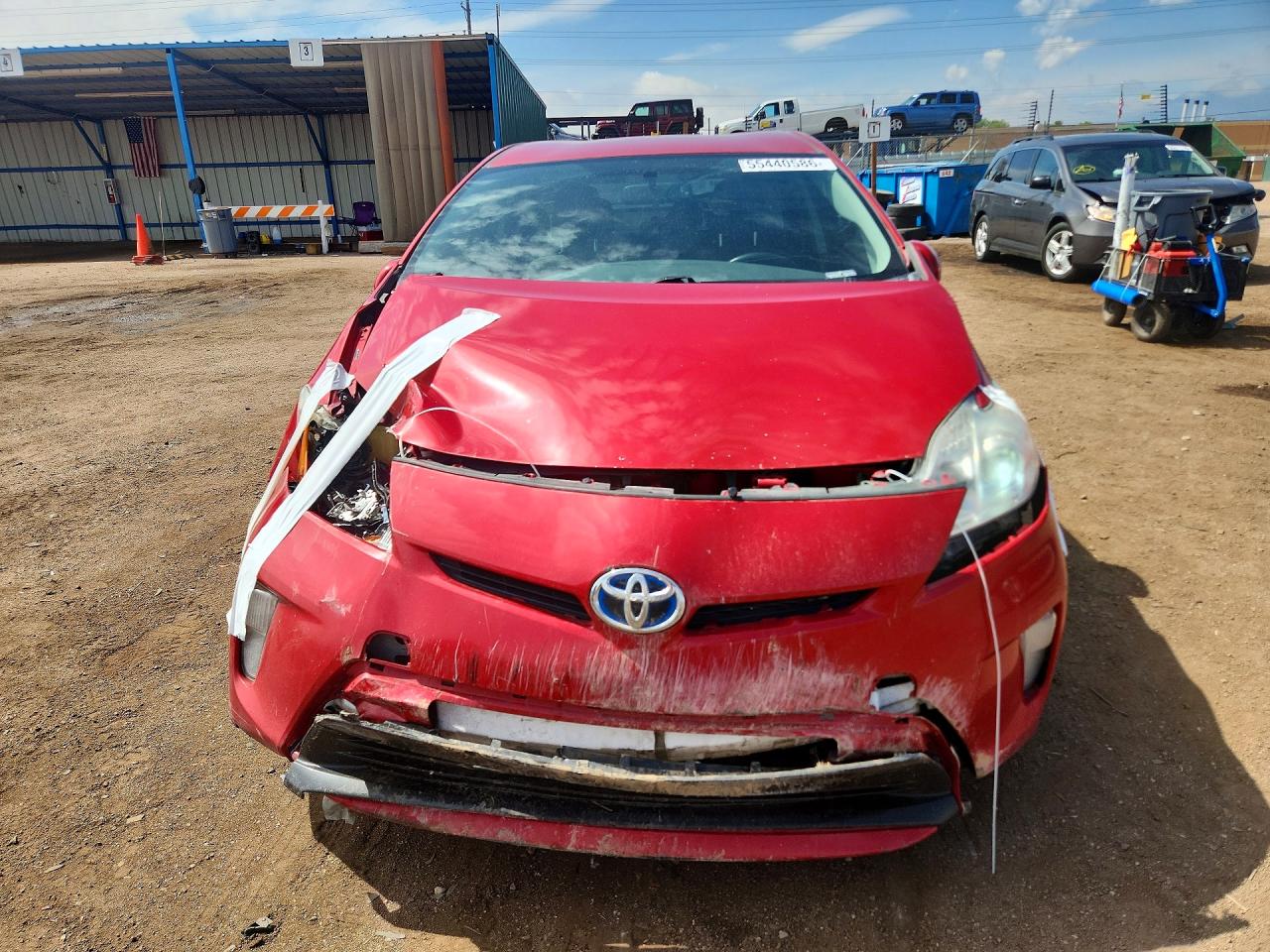 2012 Toyota Prius Three Красный vin: JTDKN3DU7C5468470