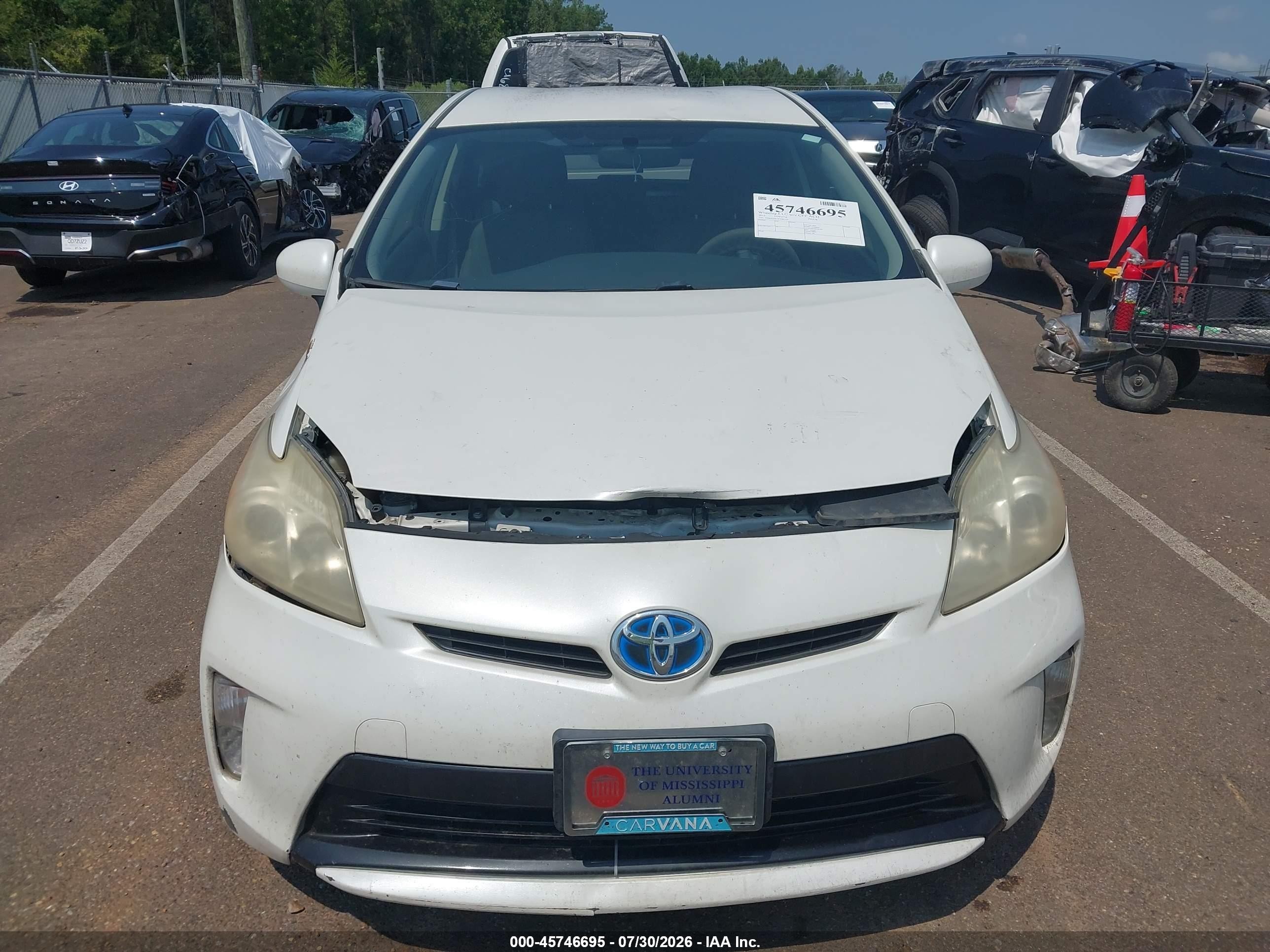 2012 Toyota Prius Three White vin: JTDKN3DU7C5483759